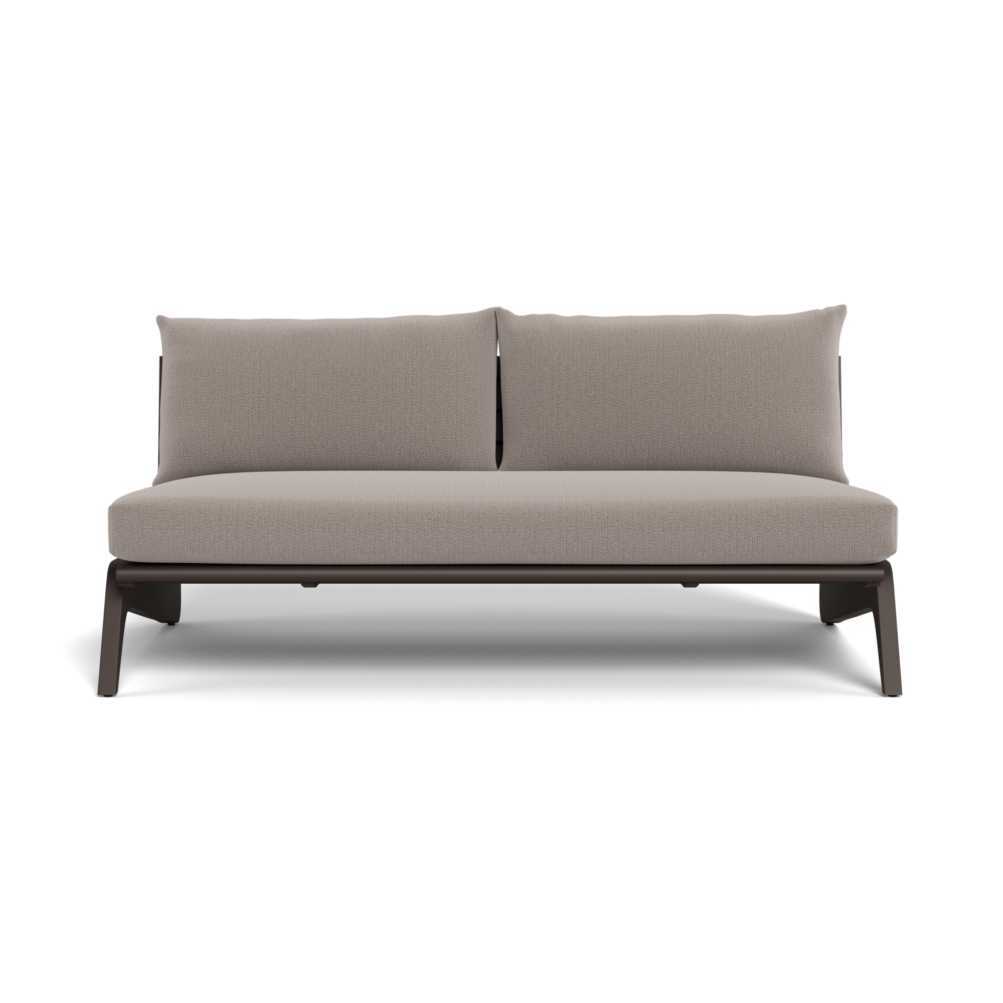 MLB Aluminum 2 Seat Armless Sofa