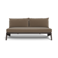 MLB Aluminum 2 Seat Armless Sofa