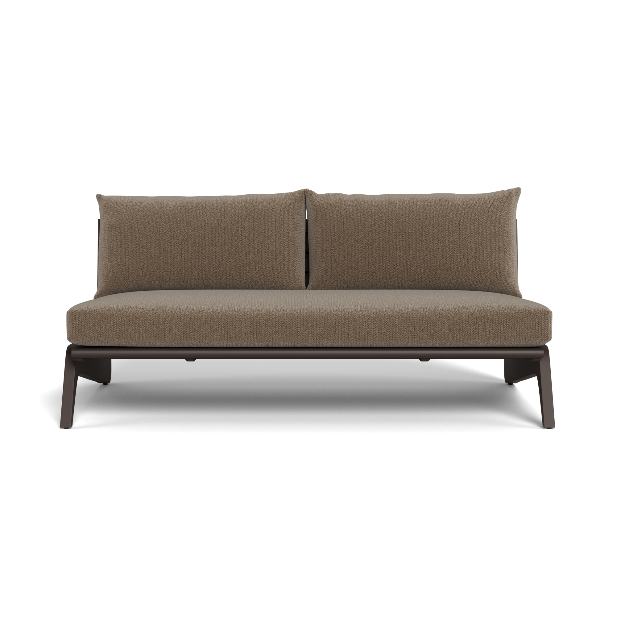 MLB Aluminum 2 Seat Armless Sofa