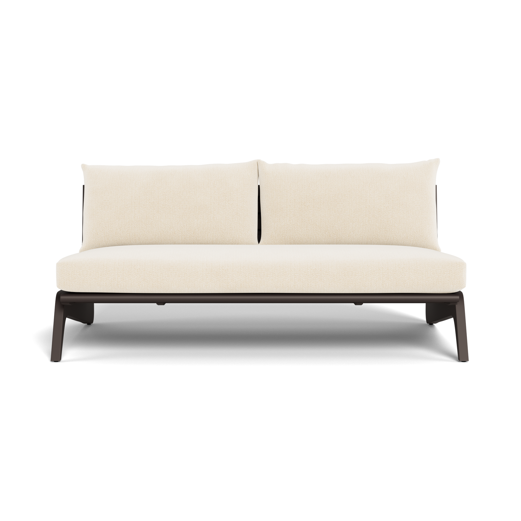 MLB Aluminum 2 Seat Armless Sofa