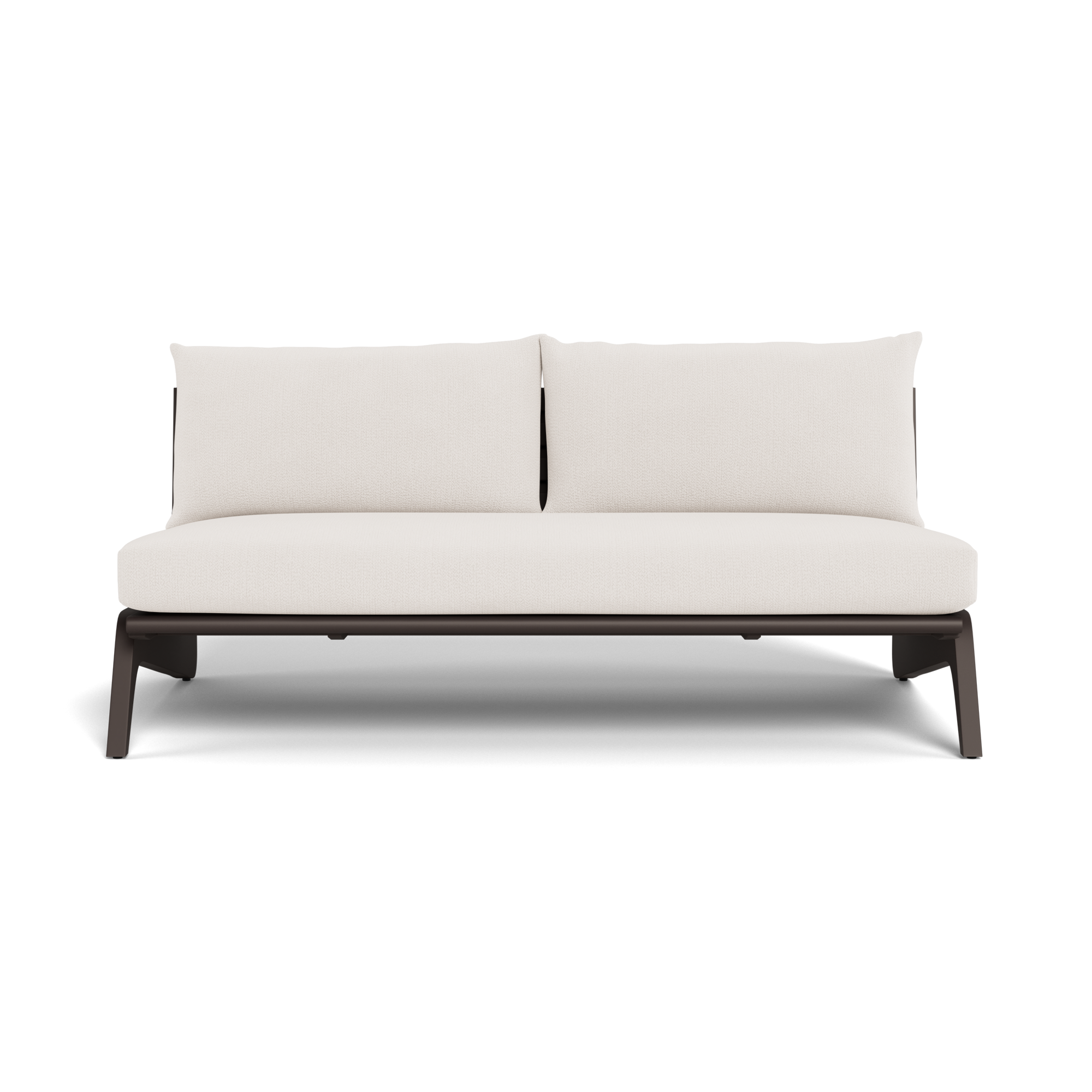 MLB Aluminum 2 Seat Armless Sofa
