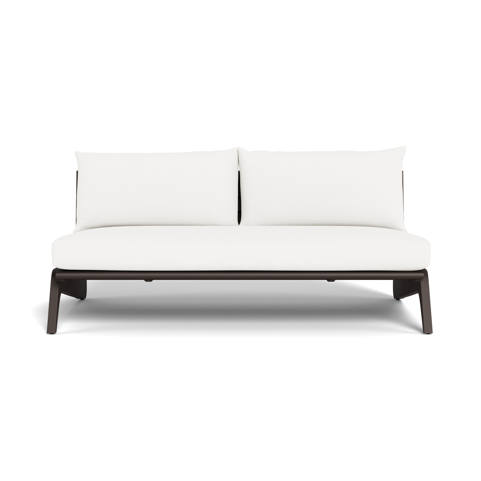MLB Aluminum 2 Seat Armless Sofa