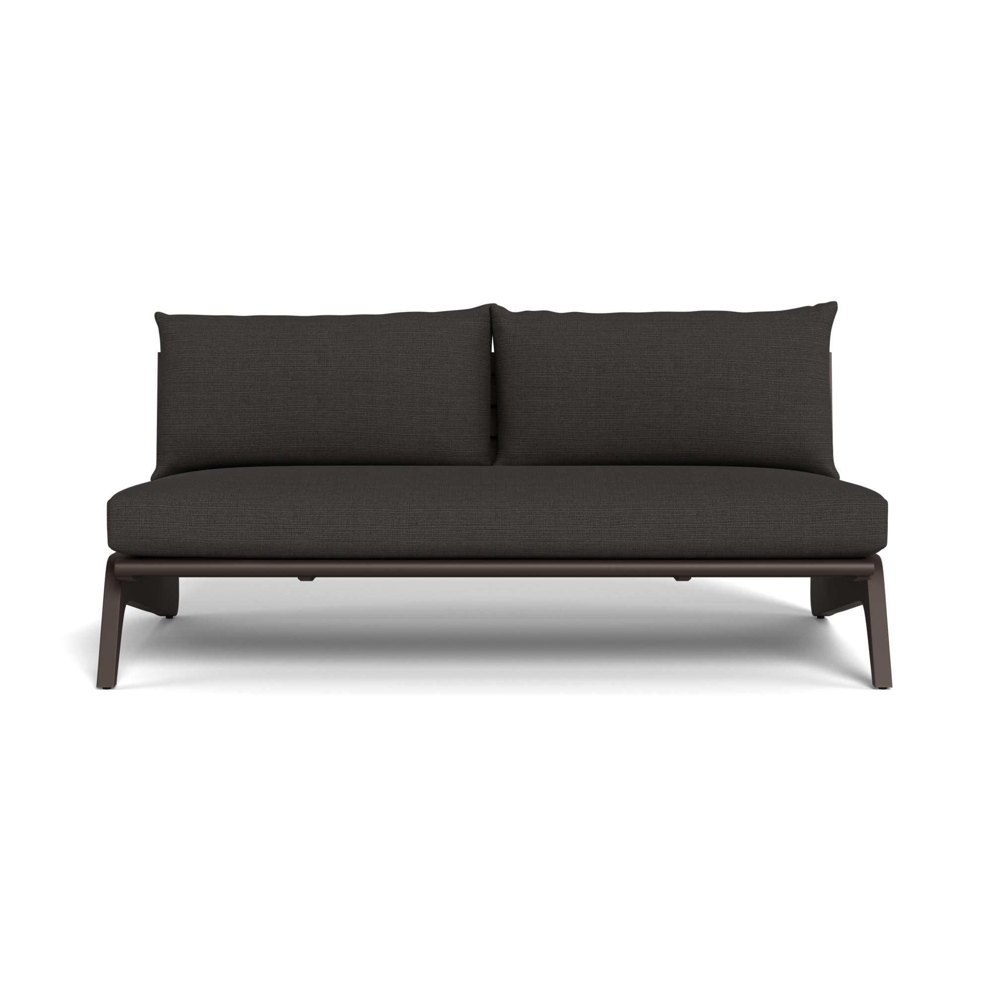 MLB Aluminum 2 Seat Armless Sofa