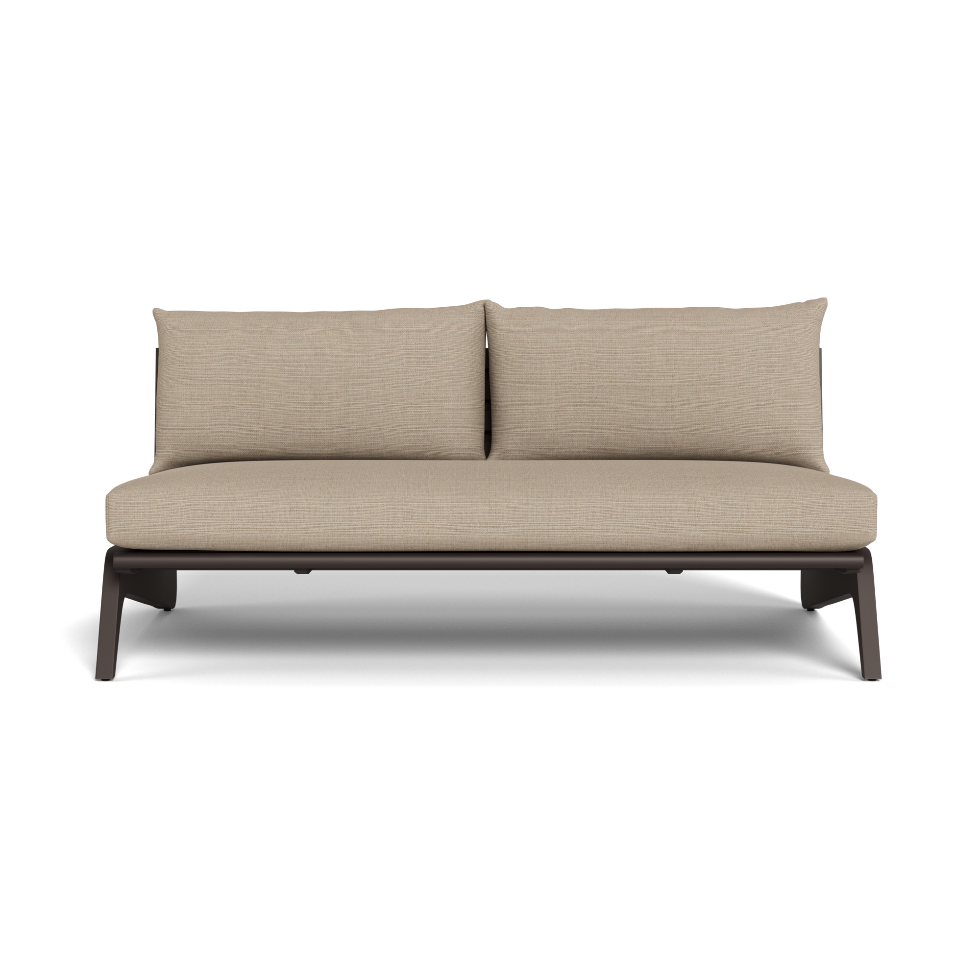 MLB Aluminum 2 Seat Armless Sofa