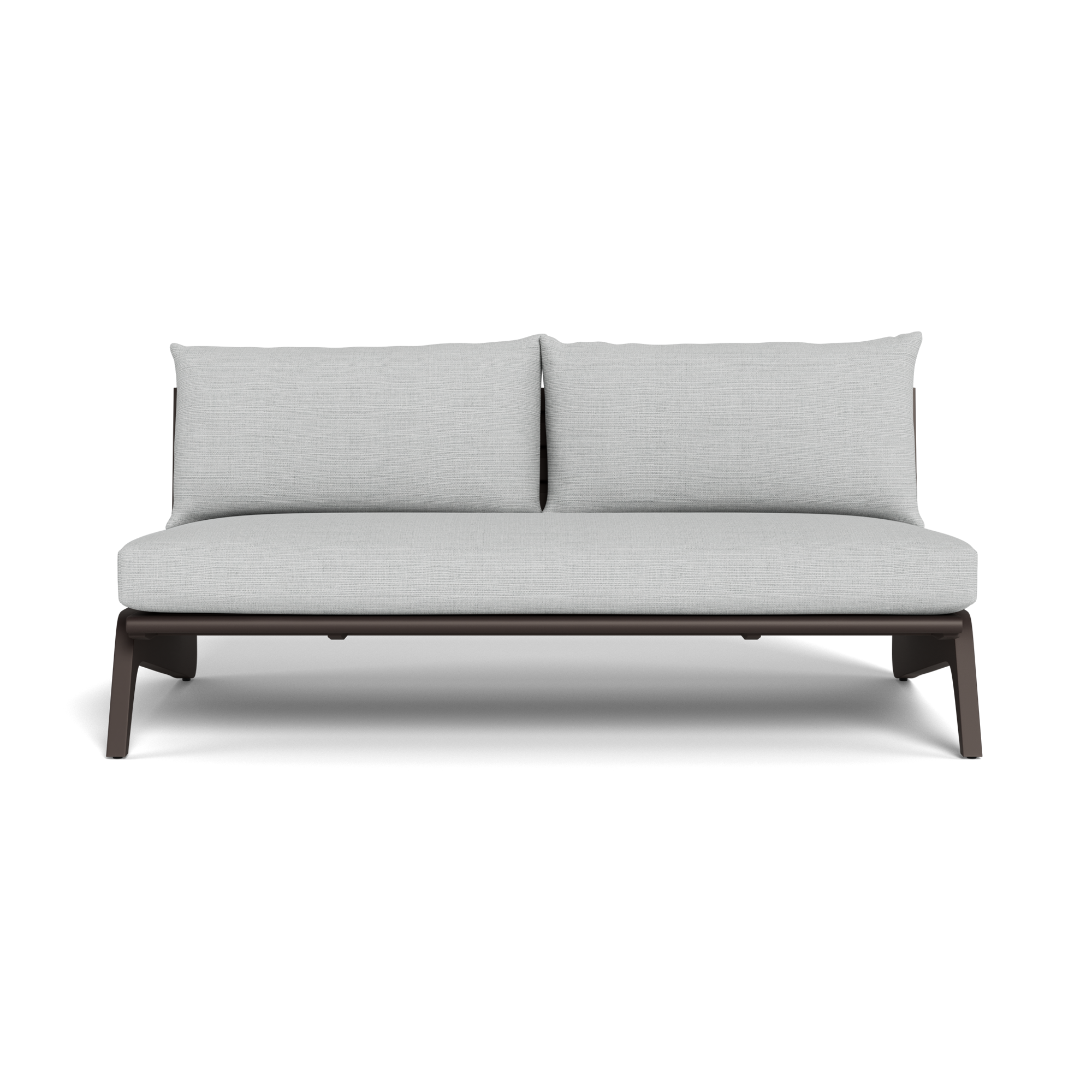 MLB Aluminum 2 Seat Armless Sofa