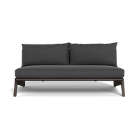 MLB Aluminum 2 Seat Armless Sofa