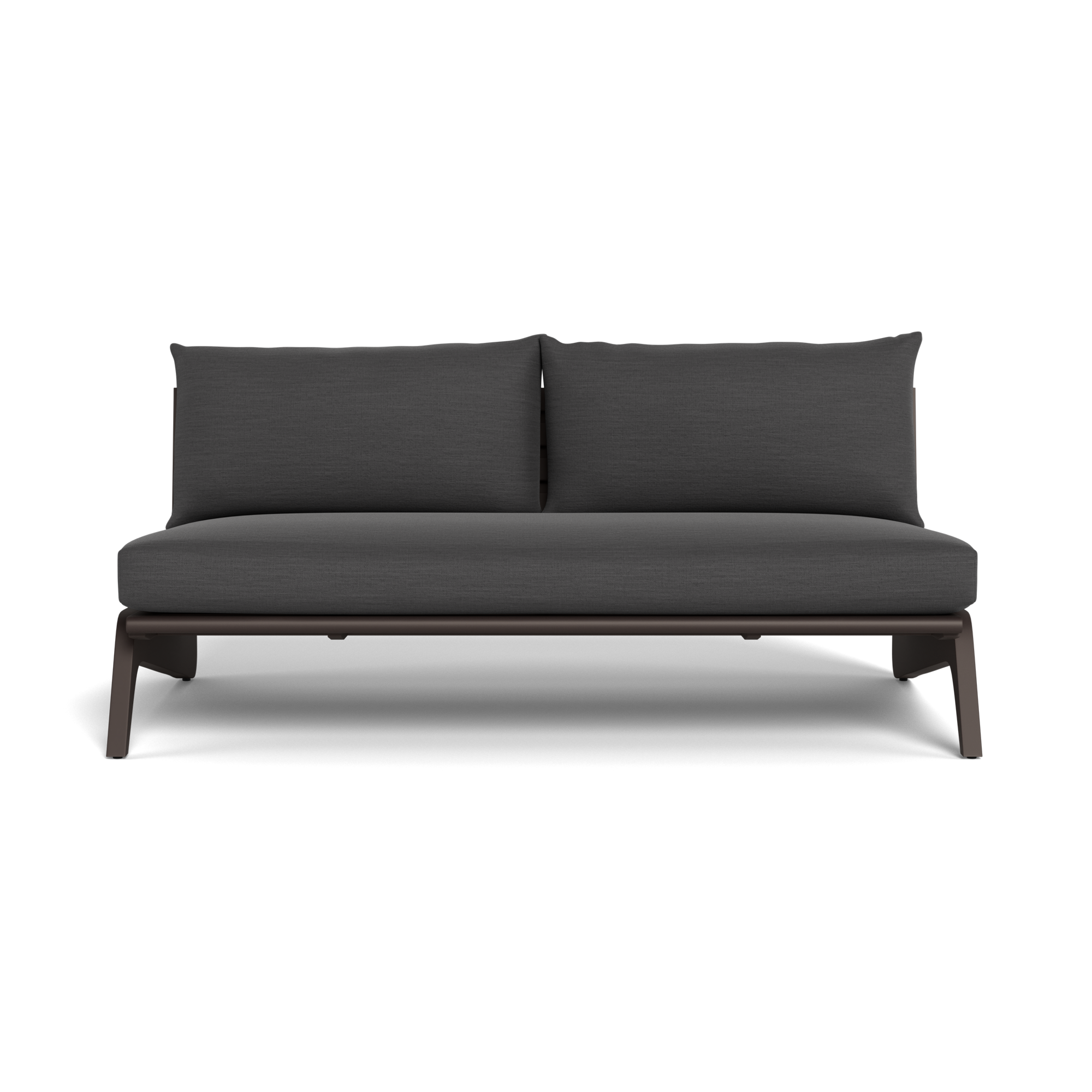 MLB Aluminum 2 Seat Armless Sofa