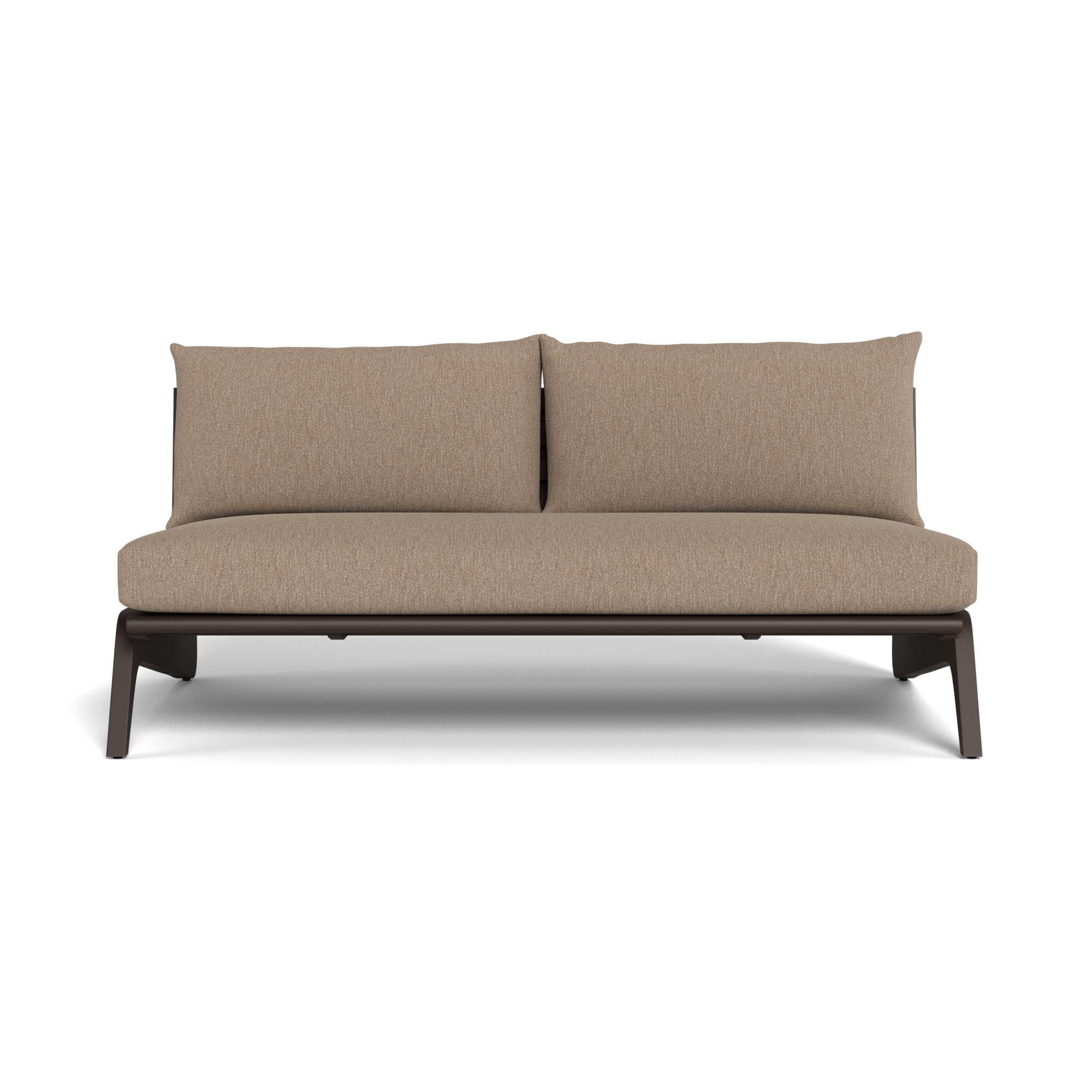 MLB Aluminum 2 Seat Armless Sofa