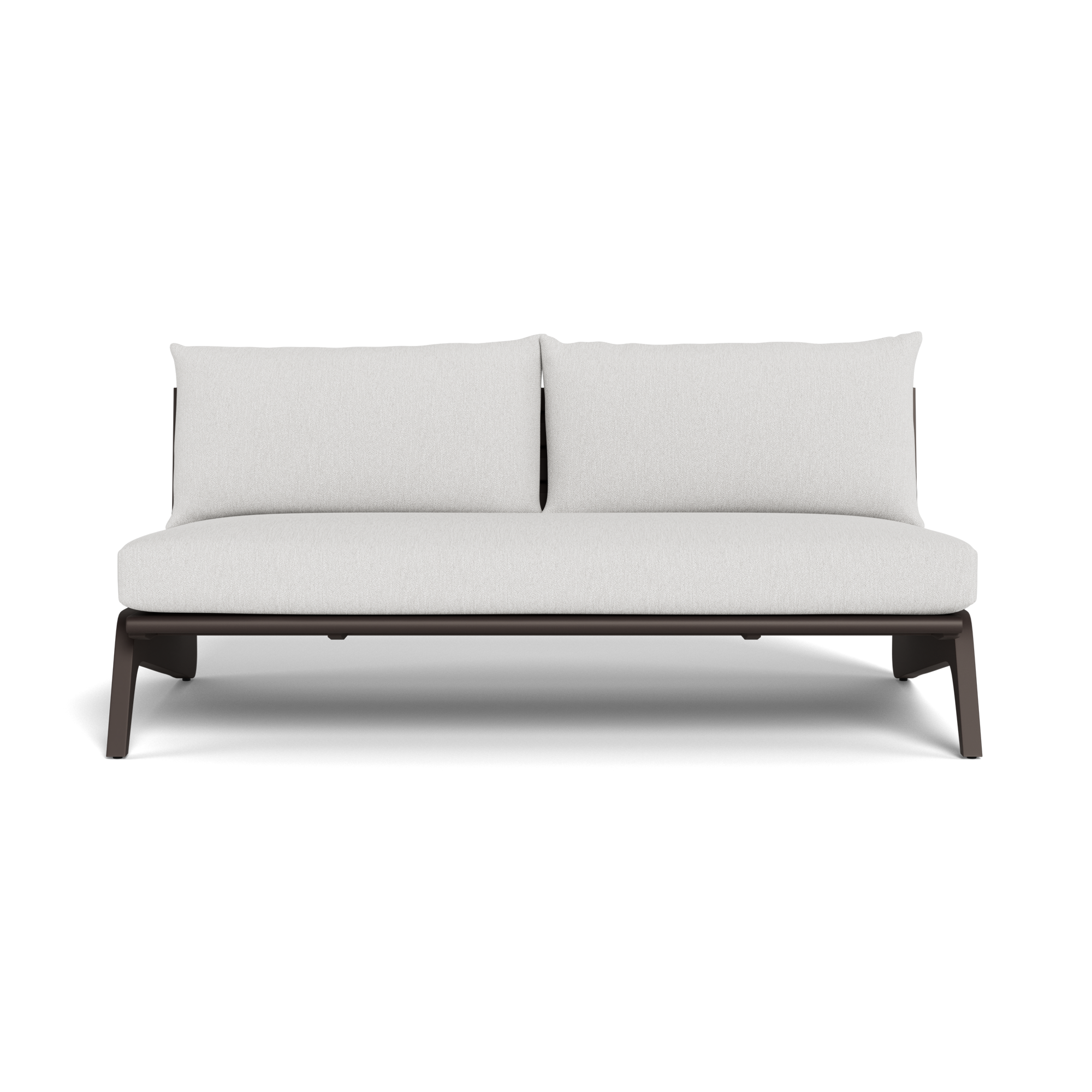 MLB Aluminum 2 Seat Armless Sofa
