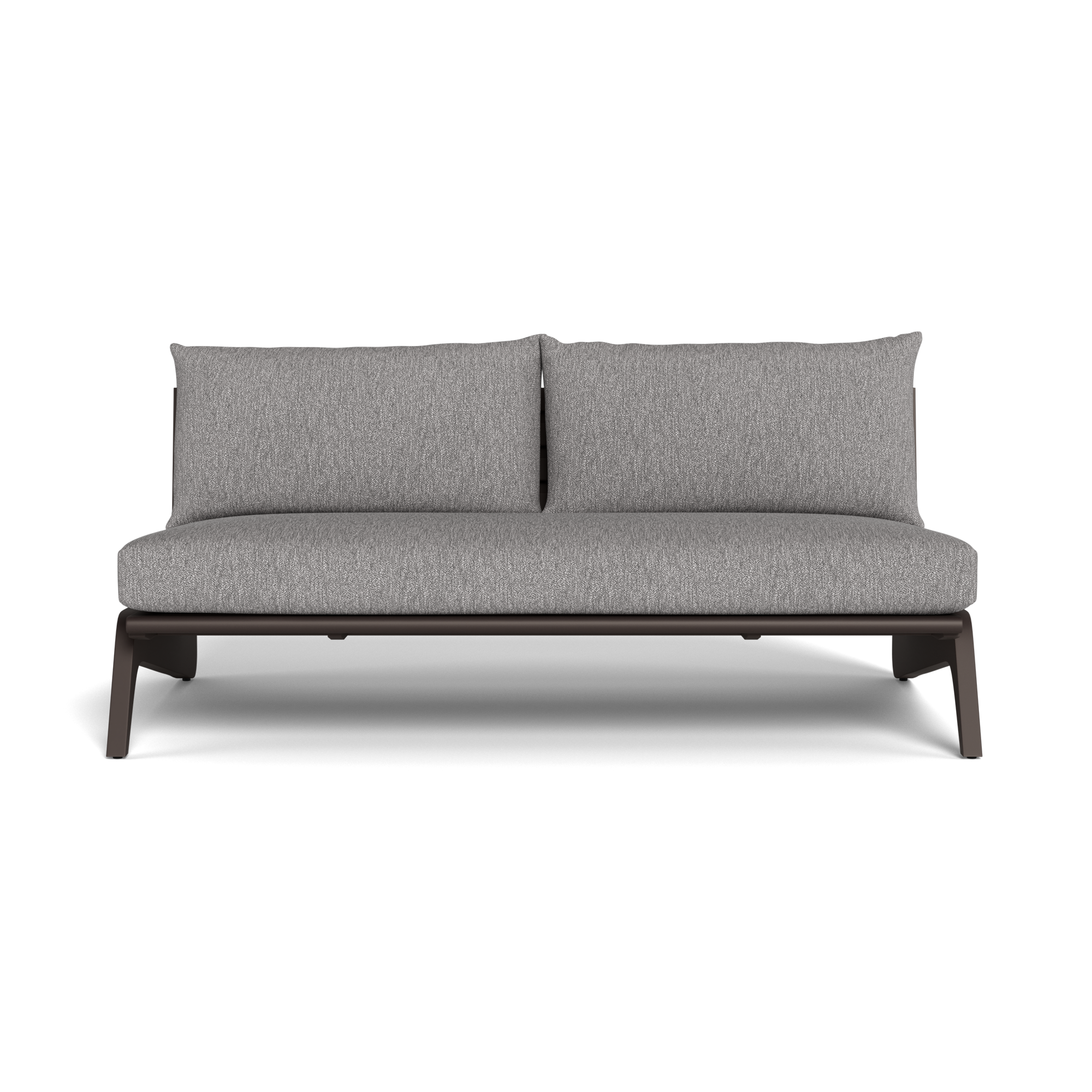 MLB Aluminum 2 Seat Armless Sofa