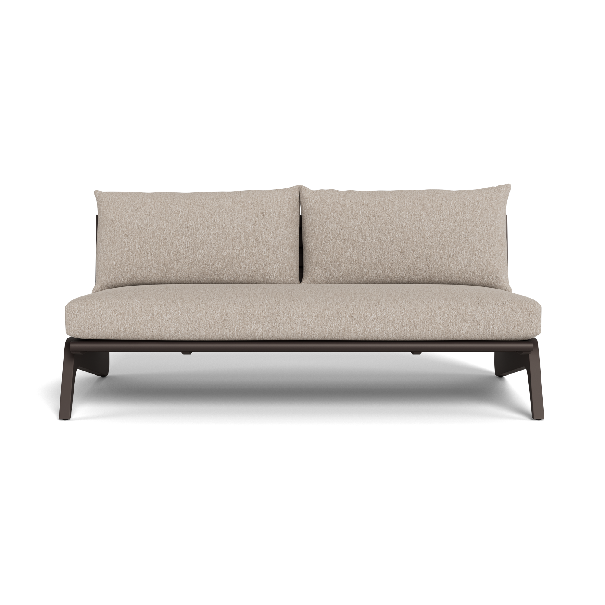 MLB Aluminum 2 Seat Armless Sofa
