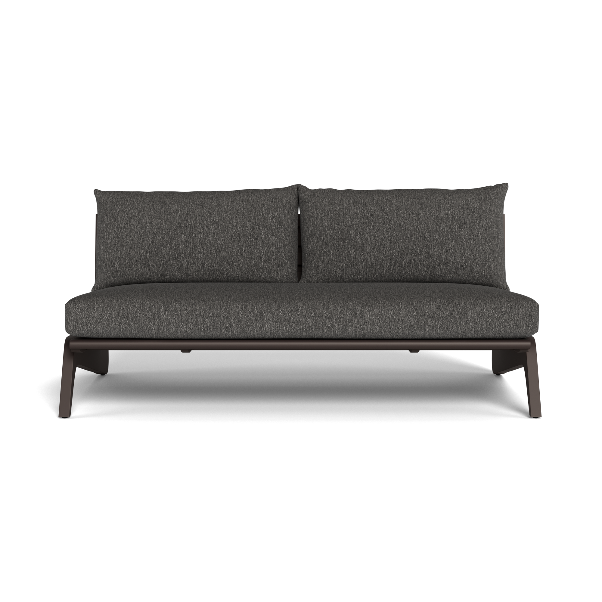 MLB Aluminum 2 Seat Armless Sofa