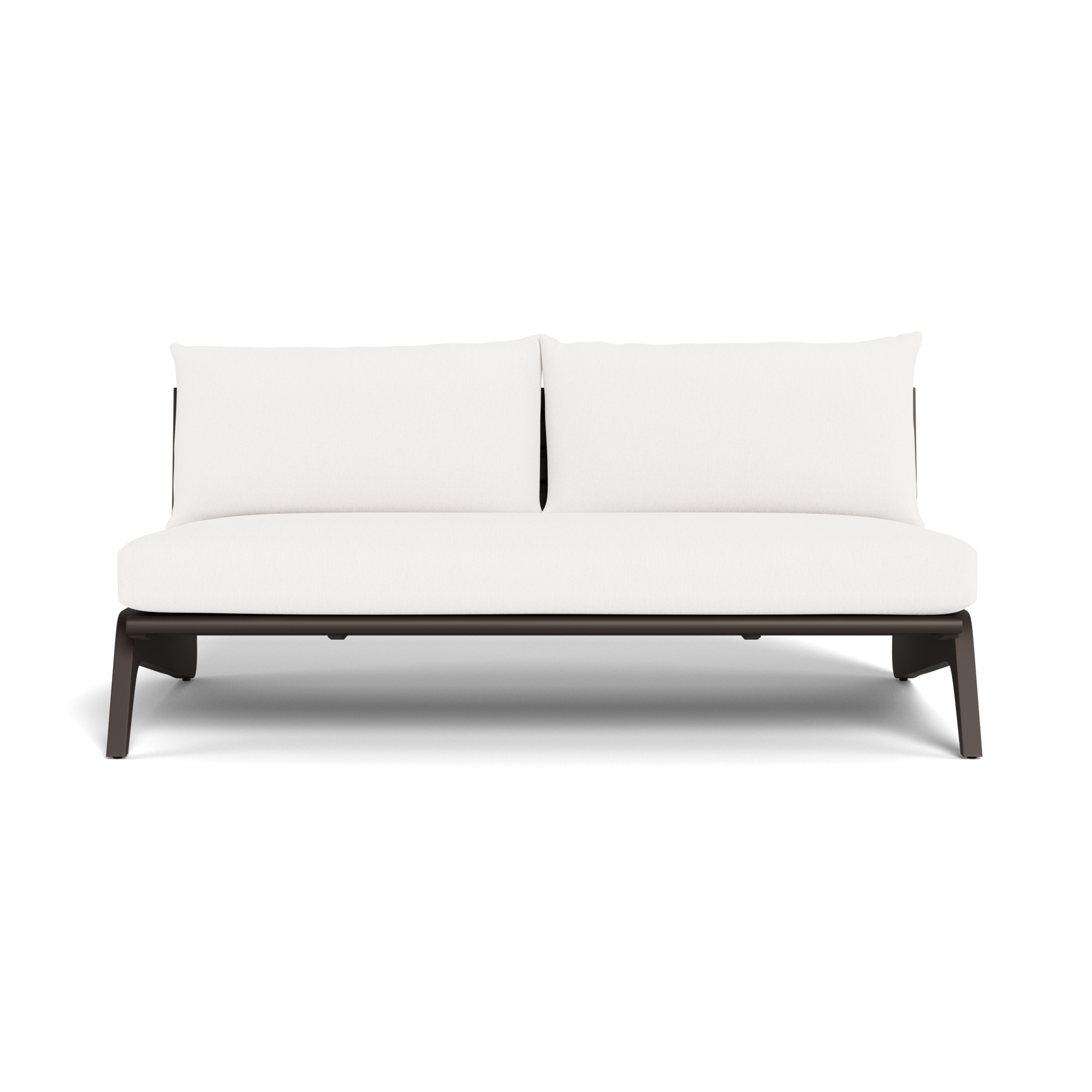 MLB Aluminum 2 Seat Armless Sofa