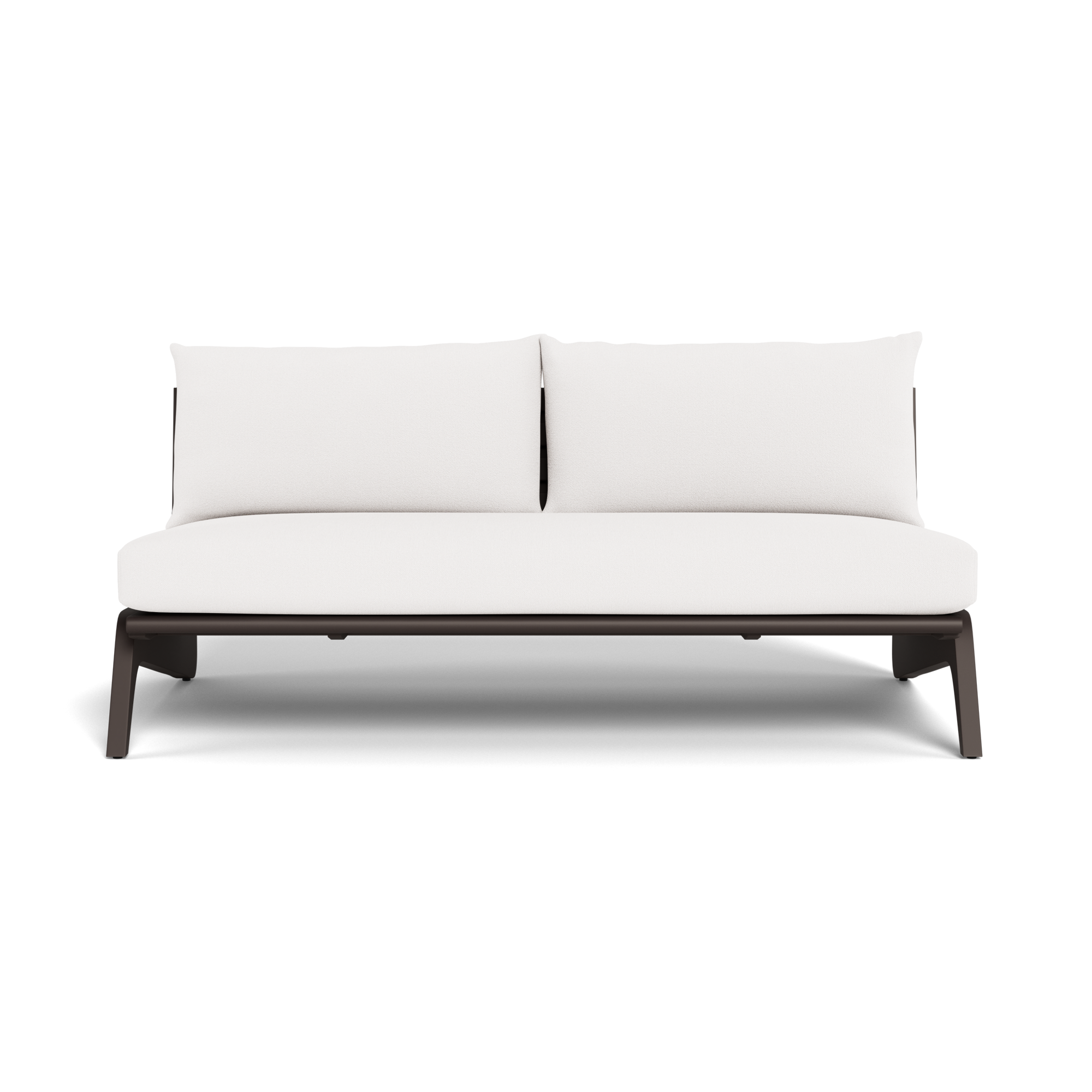 MLB Aluminum 2 Seat Armless Sofa