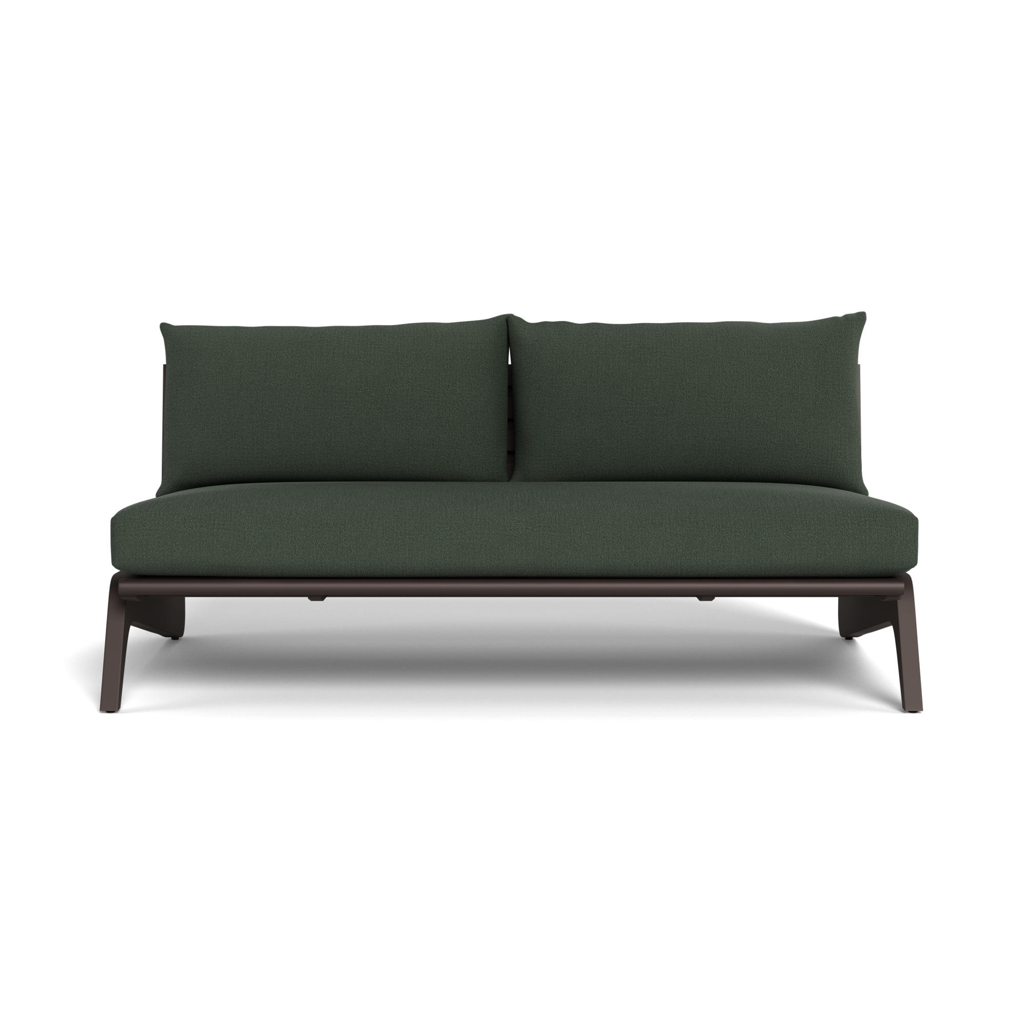 MLB Aluminum 2 Seat Armless Sofa