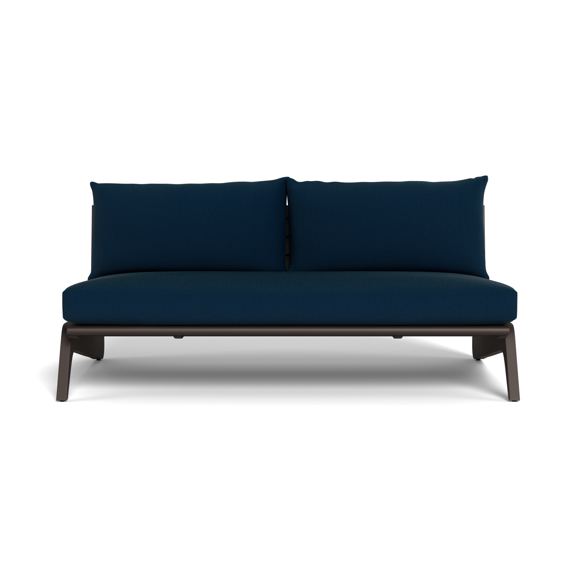 MLB Aluminum 2 Seat Armless Sofa