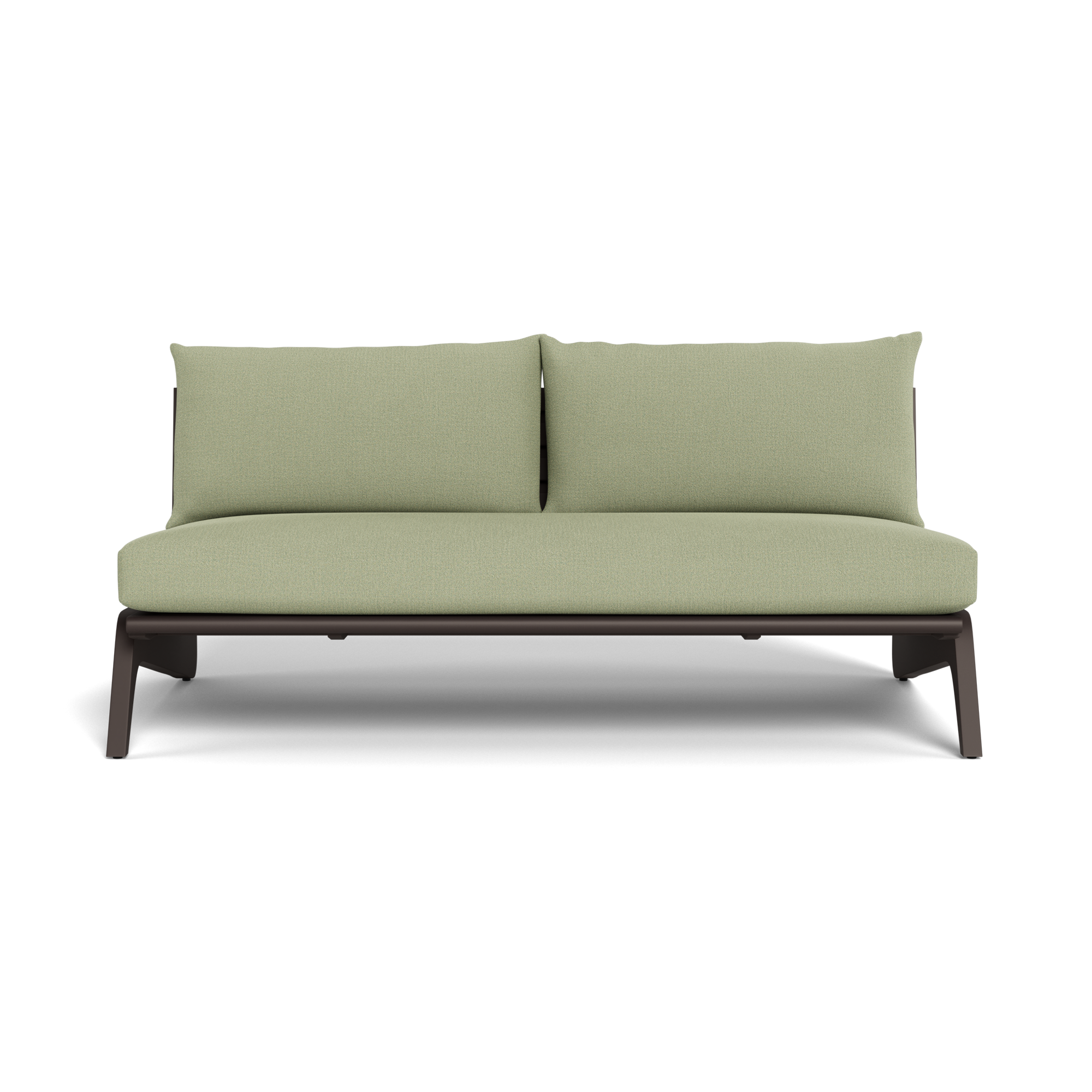 MLB Aluminum 2 Seat Armless Sofa