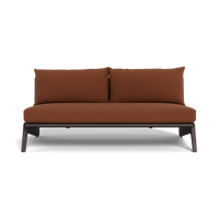 MLB Aluminum 2 Seat Armless Sofa