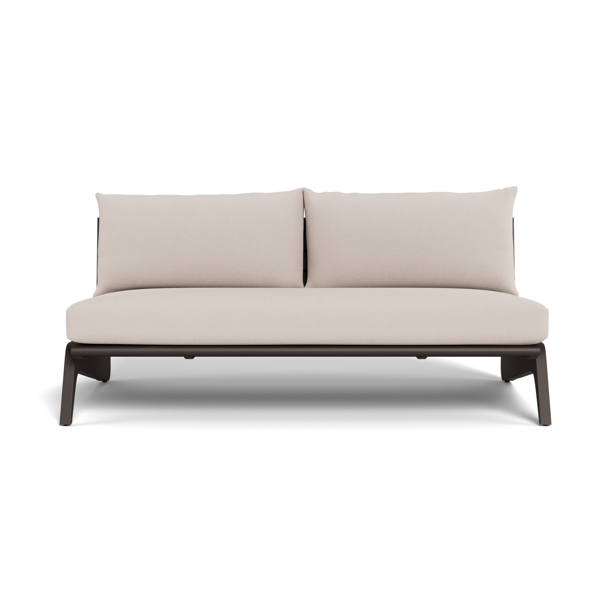 MLB Aluminum 2 Seat Armless Sofa