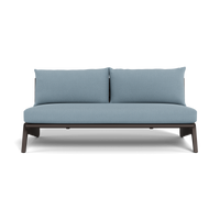 MLB Aluminum 2 Seat Armless Sofa