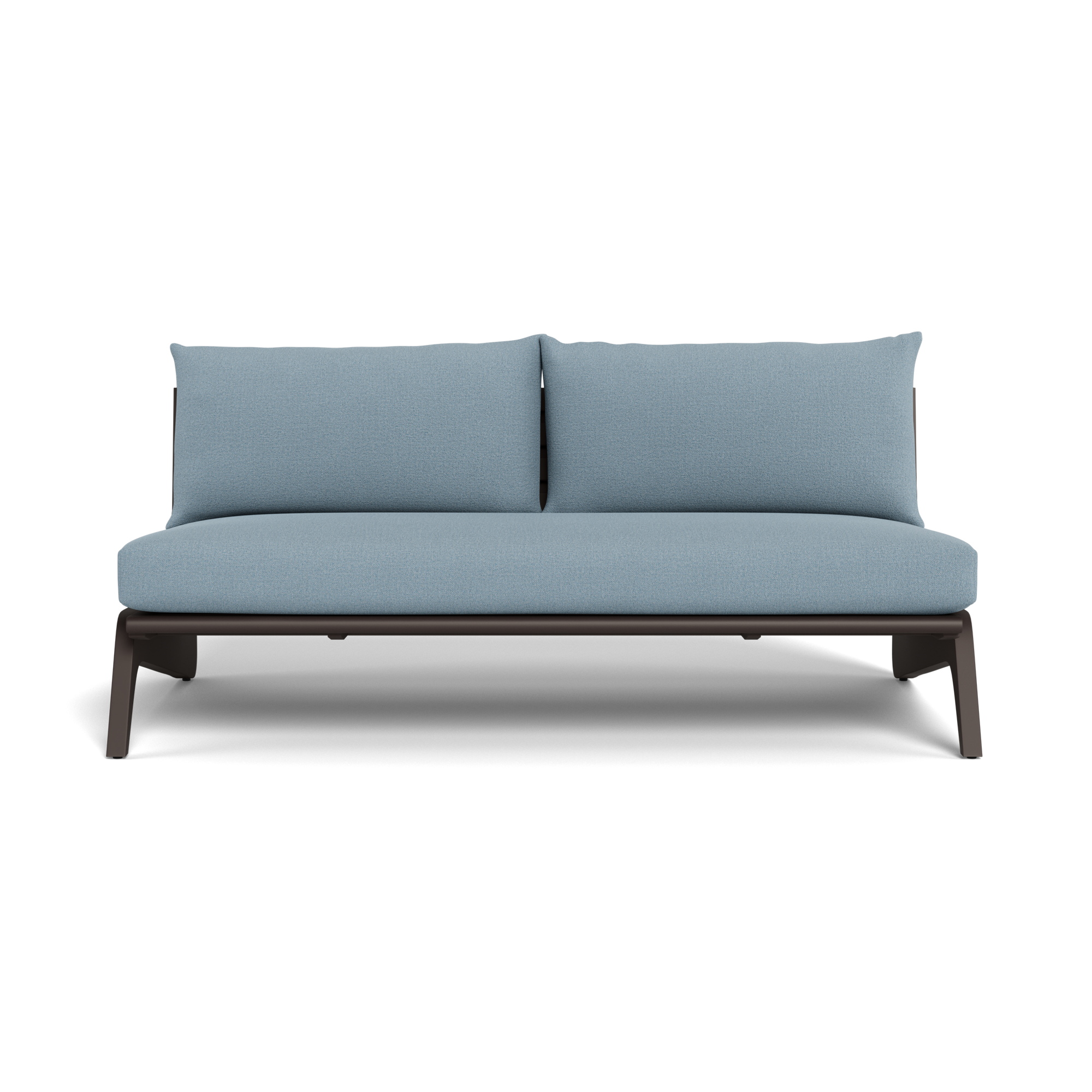 MLB Aluminum 2 Seat Armless Sofa