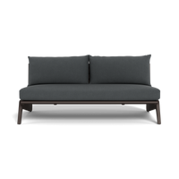 MLB Aluminum 2 Seat Armless Sofa