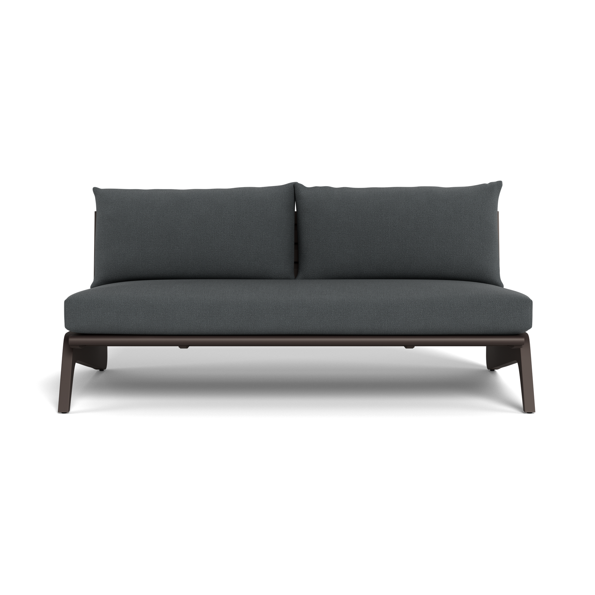 MLB Aluminum 2 Seat Armless Sofa