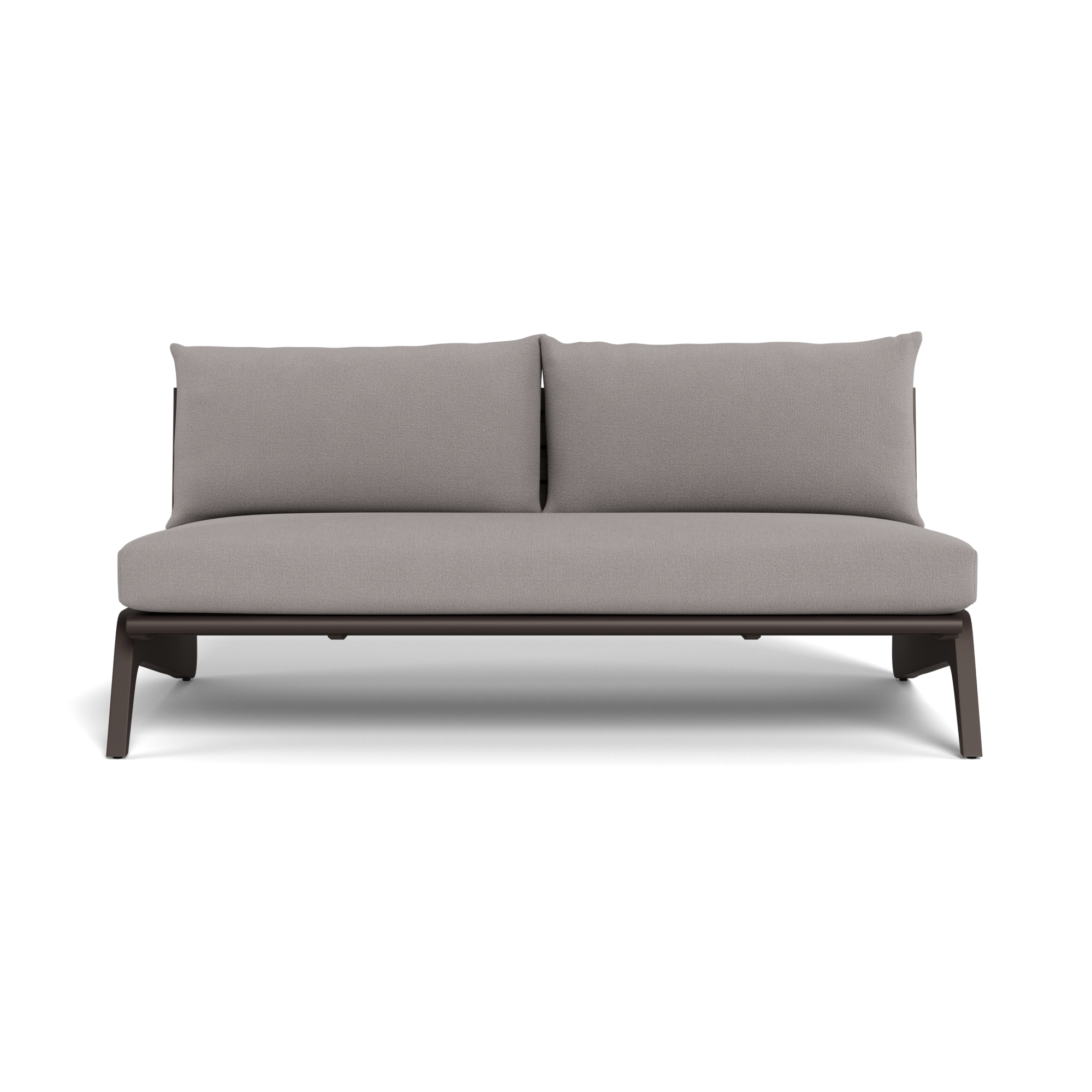 MLB Aluminum 2 Seat Armless Sofa