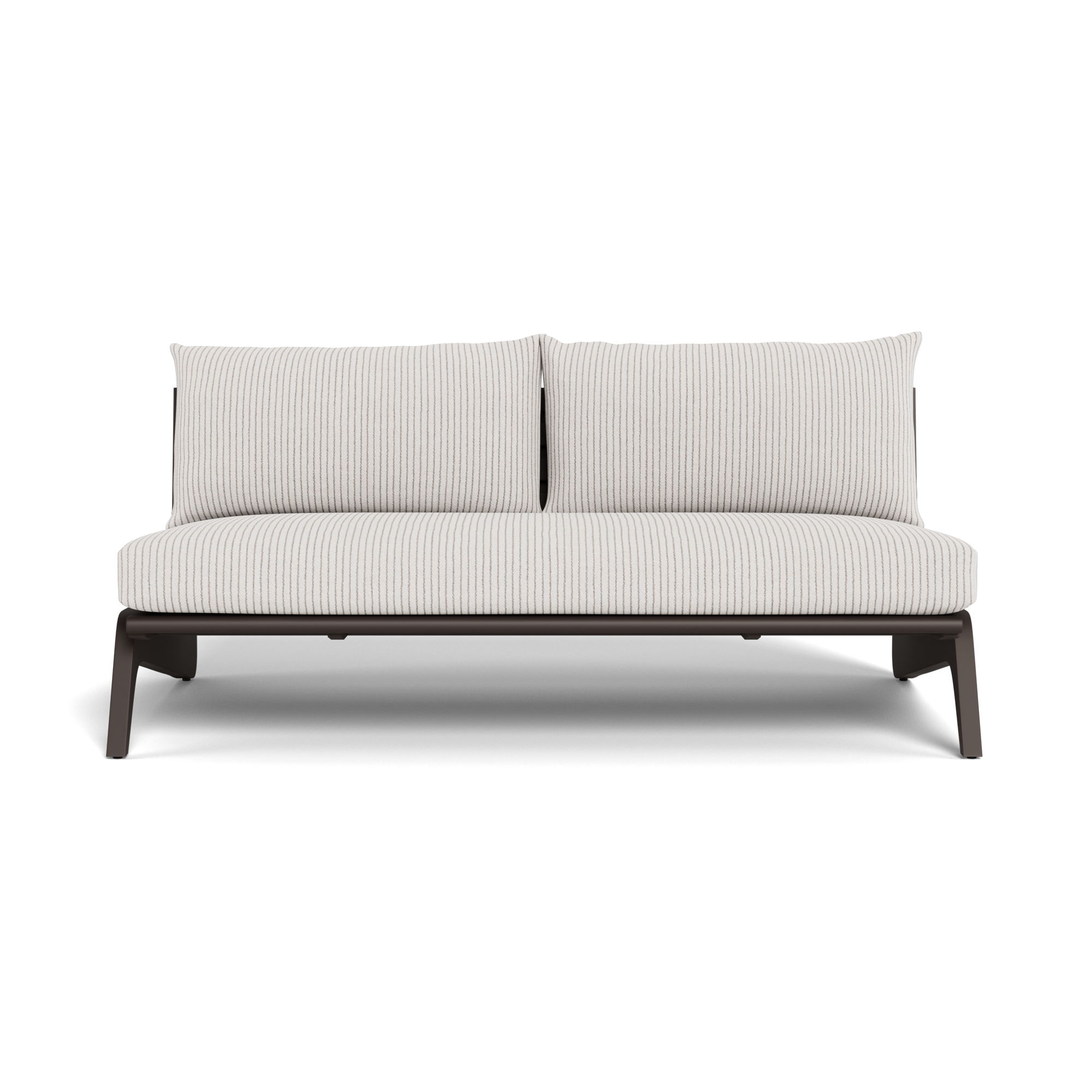 MLB Aluminum 2 Seat Armless Sofa