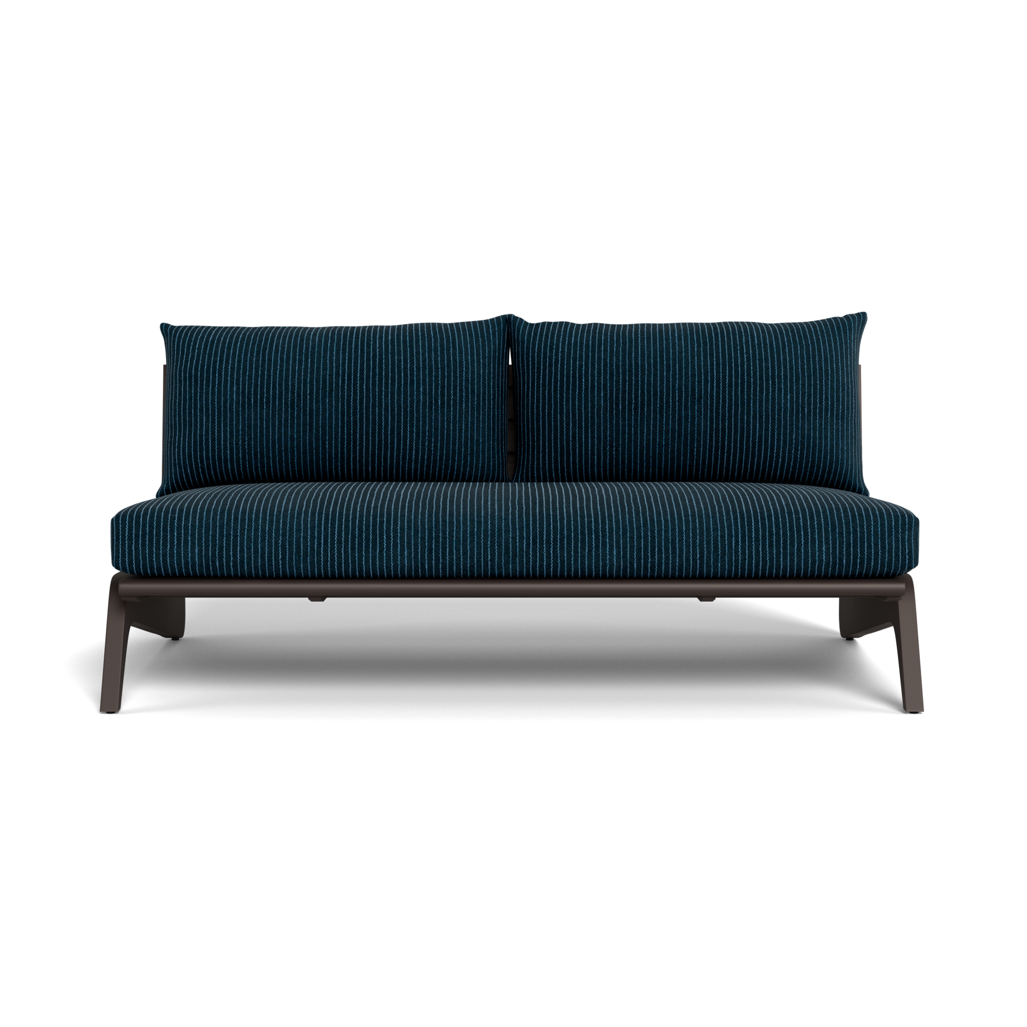 MLB Aluminum 2 Seat Armless Sofa