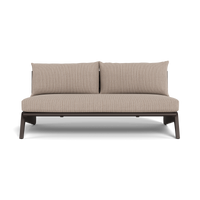 MLB Aluminum 2 Seat Armless Sofa