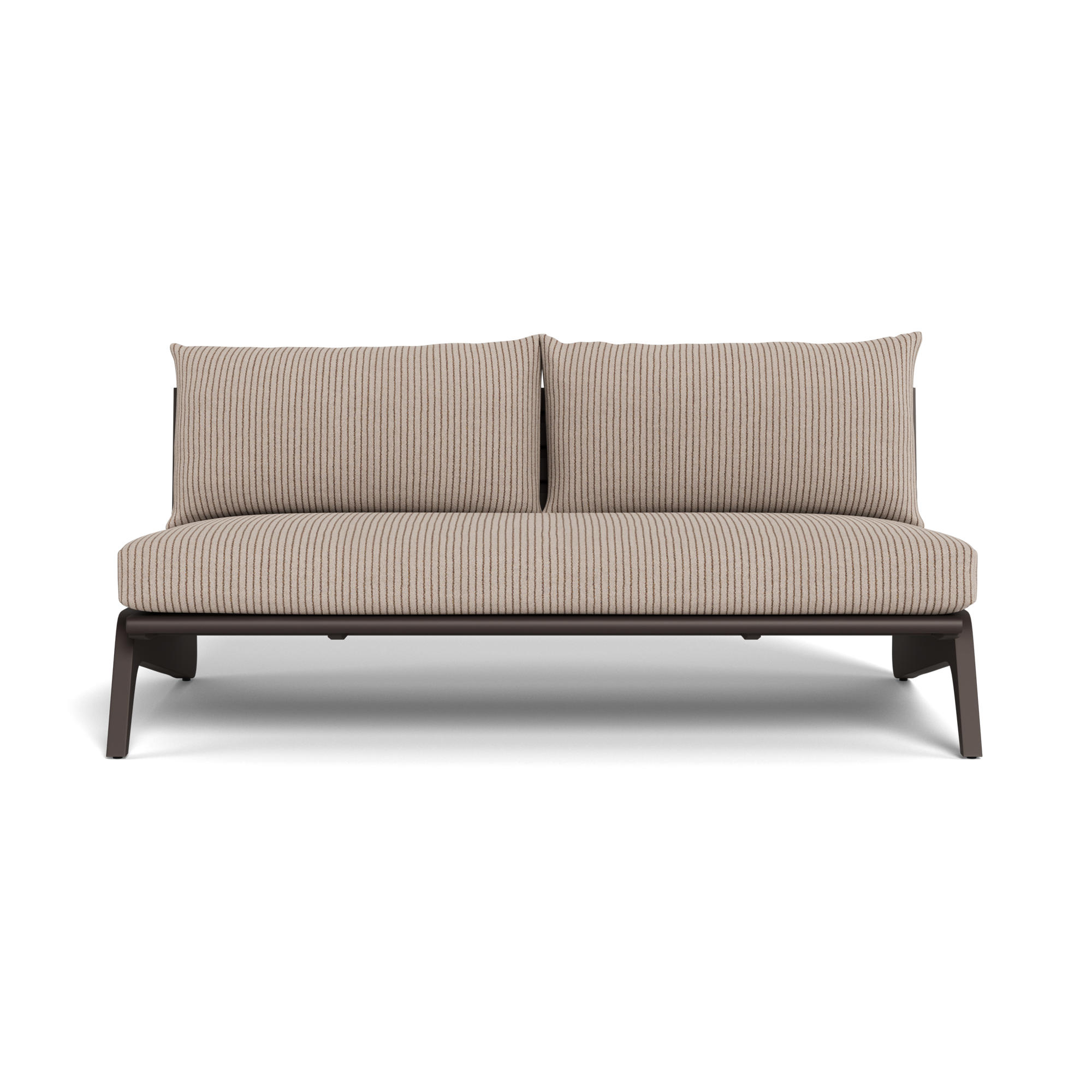 MLB Aluminum 2 Seat Armless Sofa