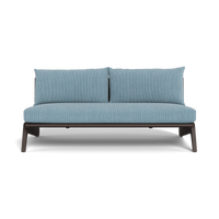 MLB Aluminum 2 Seat Armless Sofa