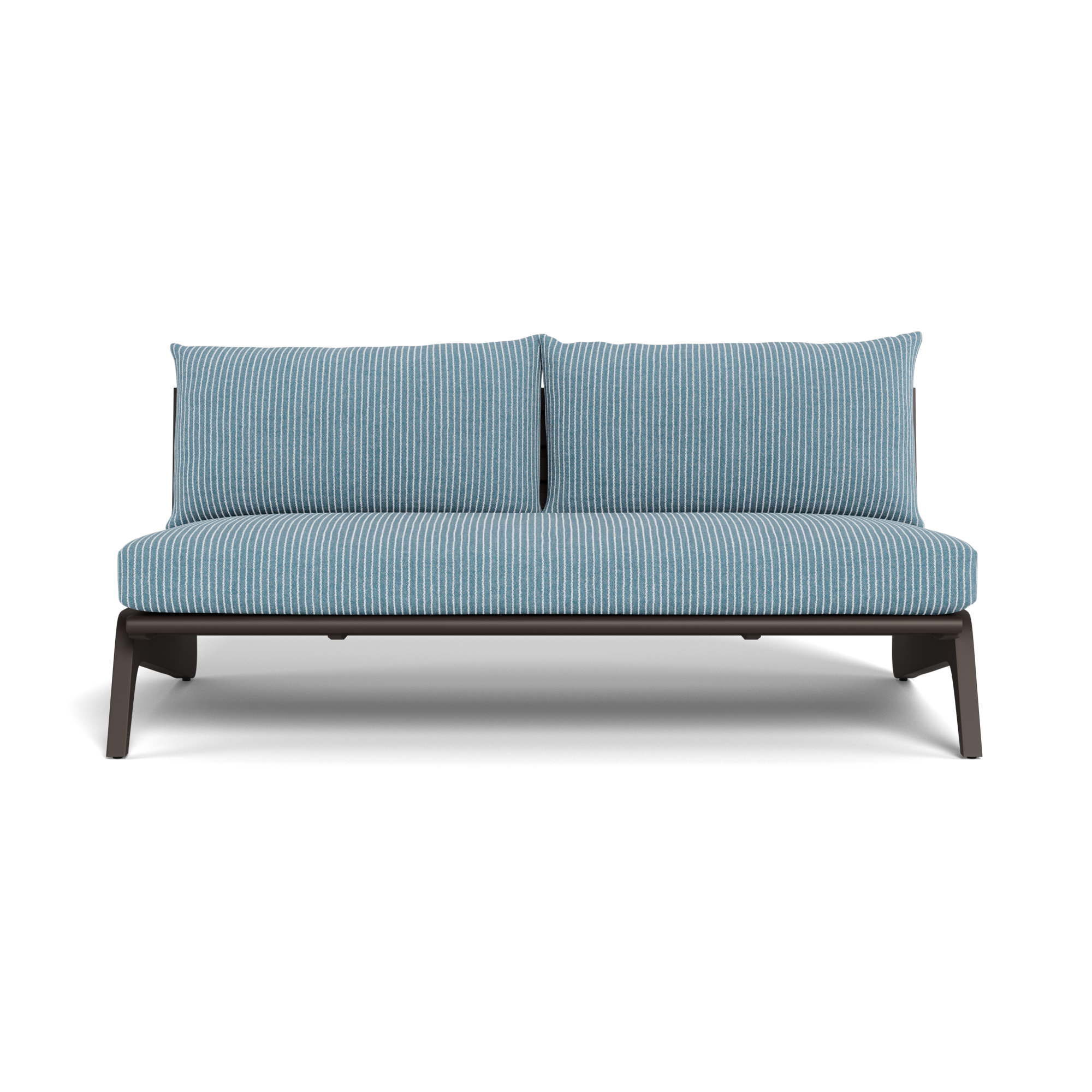 MLB Aluminum 2 Seat Armless Sofa