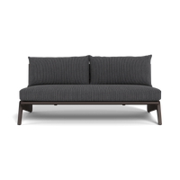 MLB Aluminum 2 Seat Armless Sofa