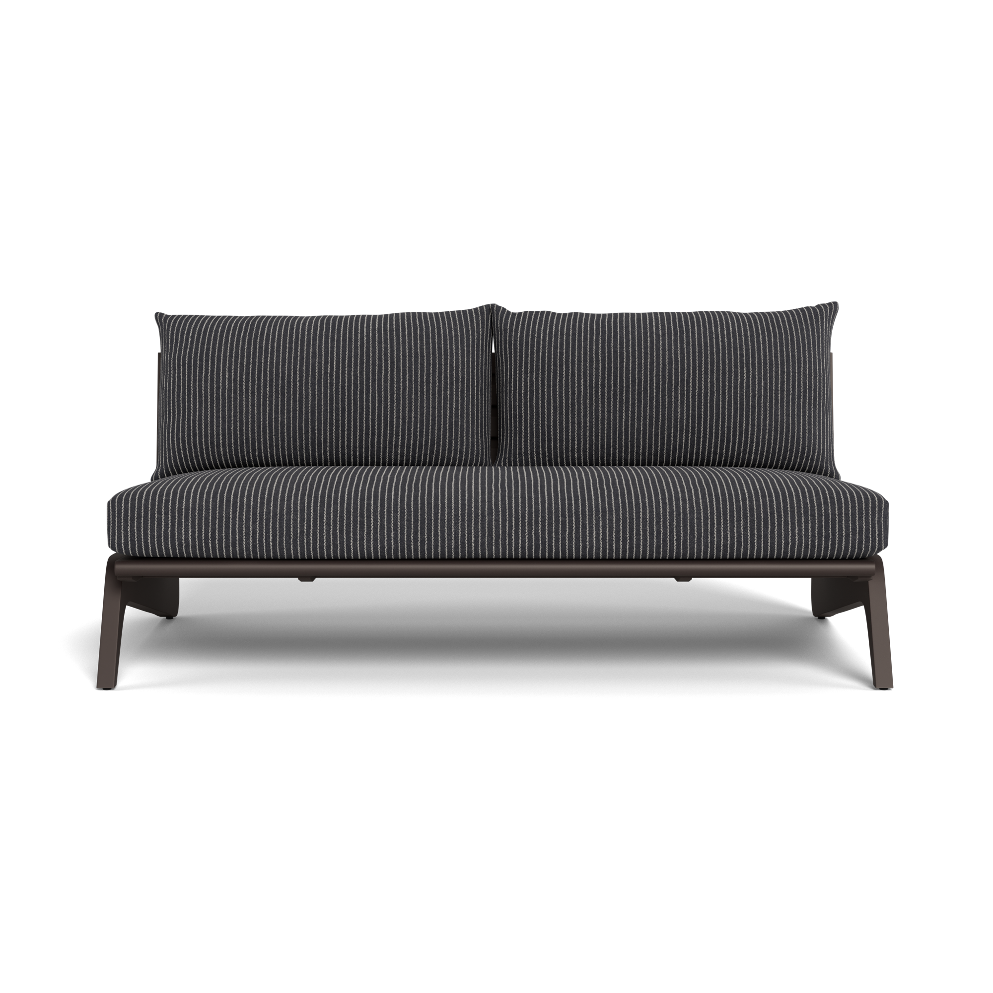 MLB Aluminum 2 Seat Armless Sofa