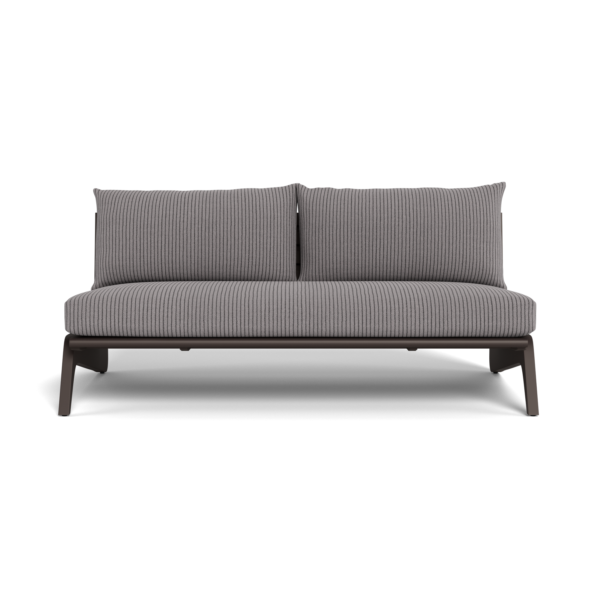 MLB Aluminum 2 Seat Armless Sofa