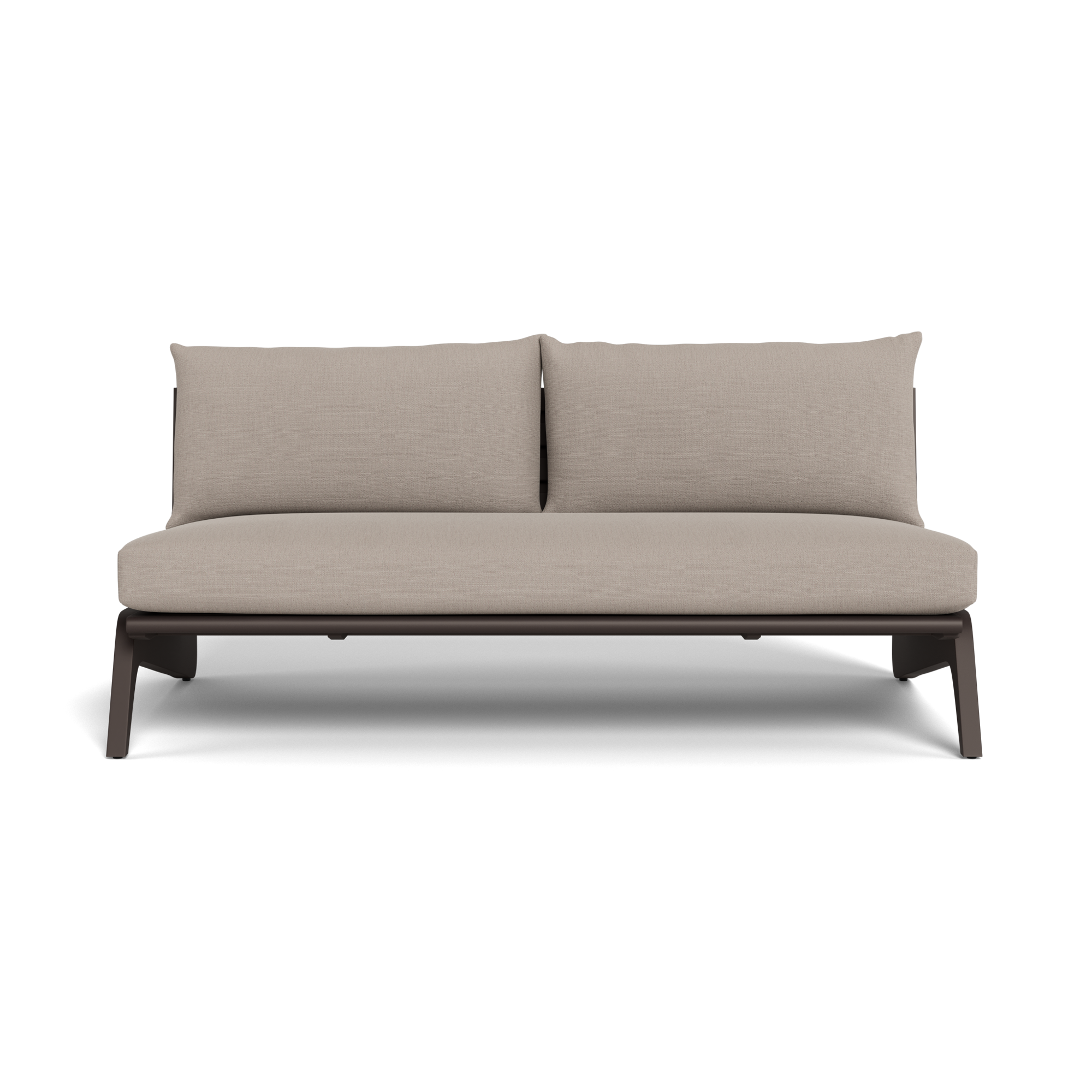 MLB Aluminum 2 Seat Armless Sofa