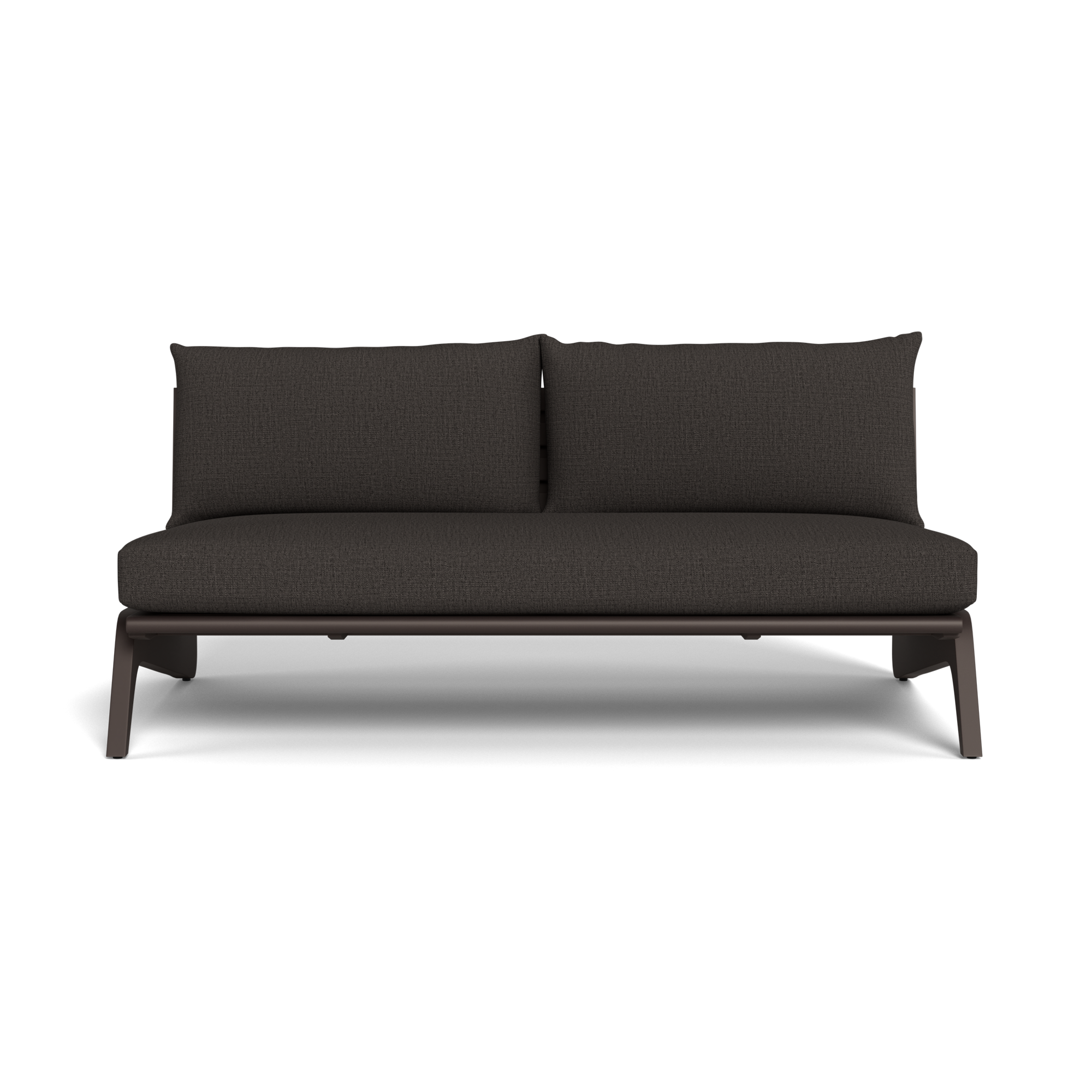 MLB Aluminum 2 Seat Armless Sofa