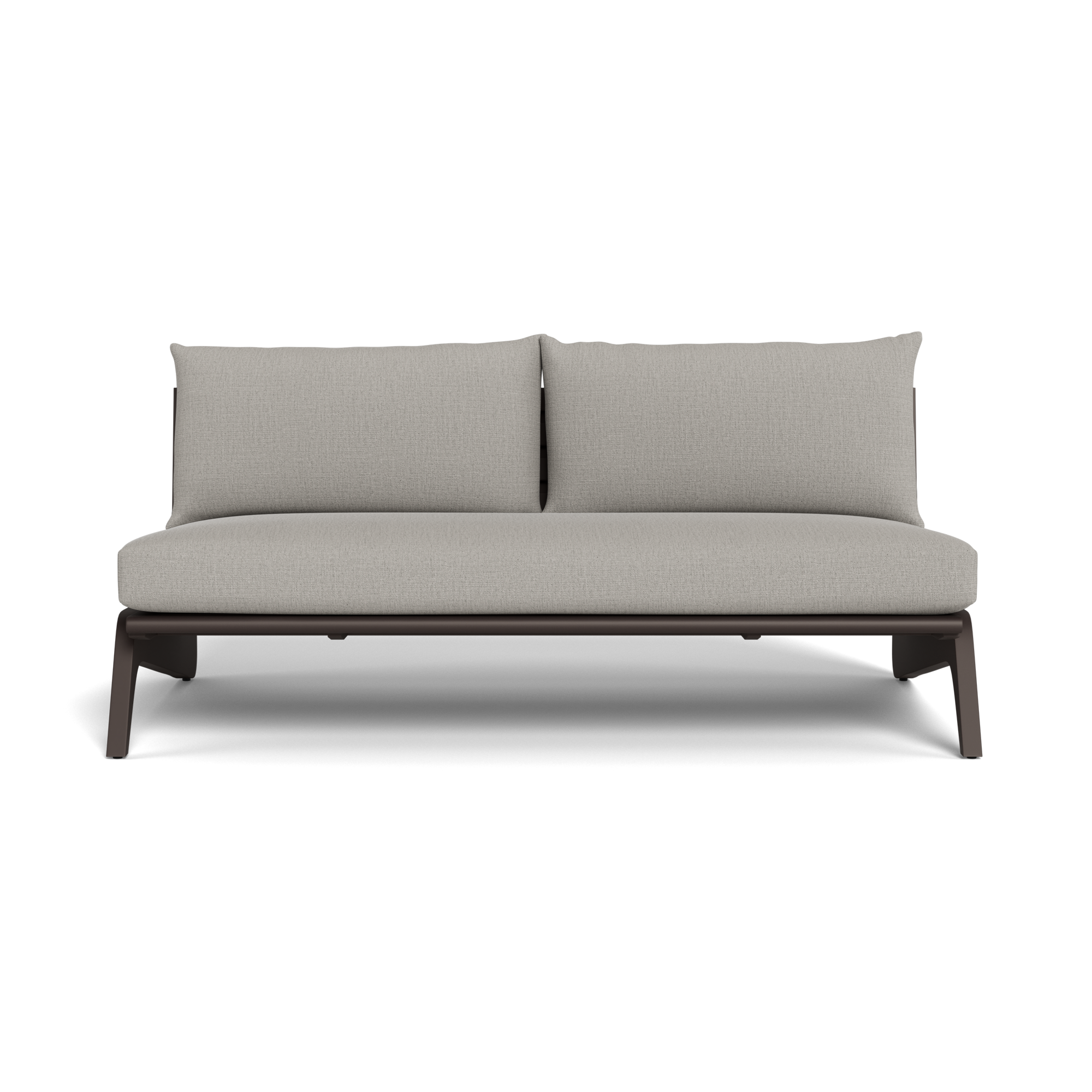 MLB Aluminum 2 Seat Armless Sofa