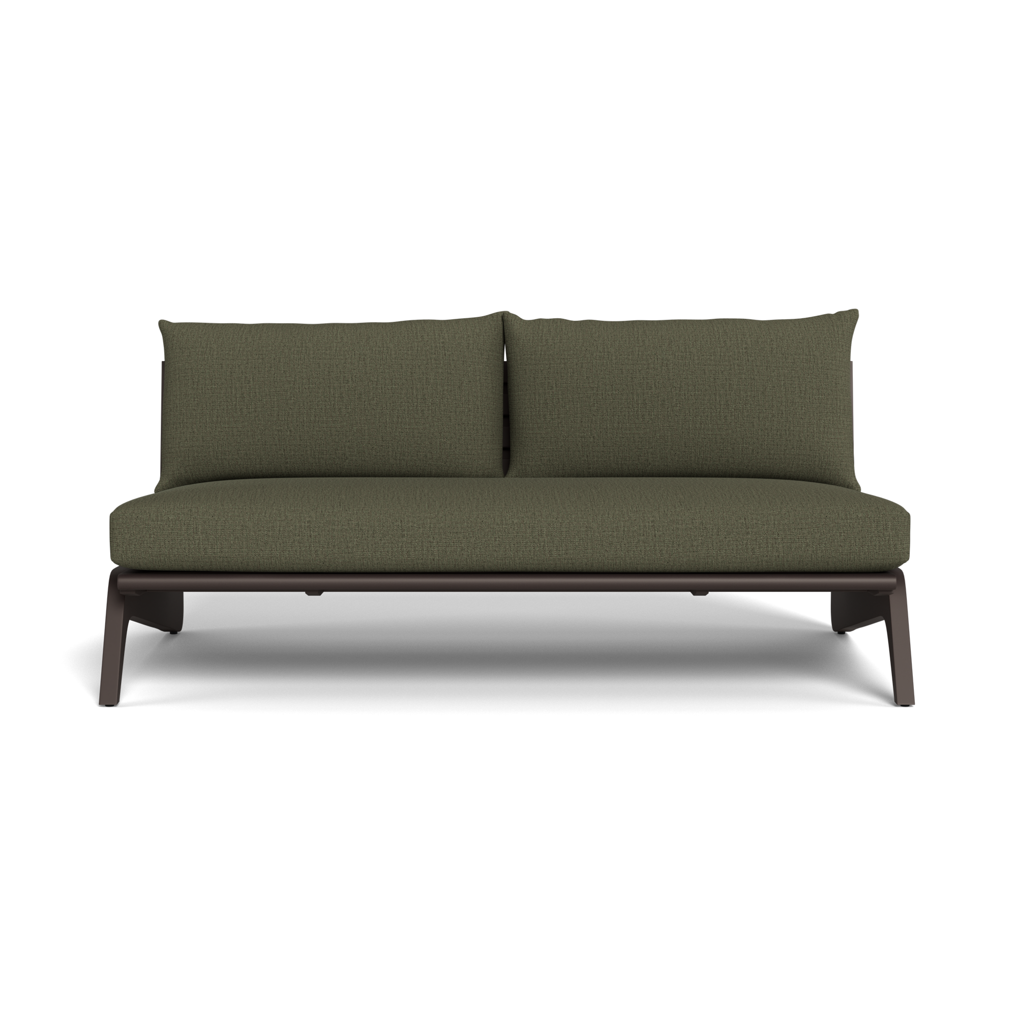MLB Aluminum 2 Seat Armless Sofa