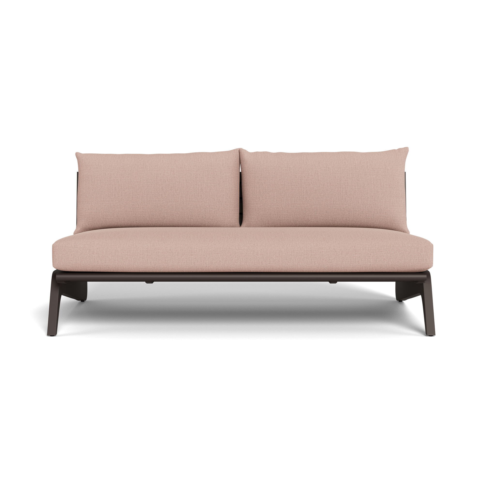 MLB Aluminum 2 Seat Armless Sofa