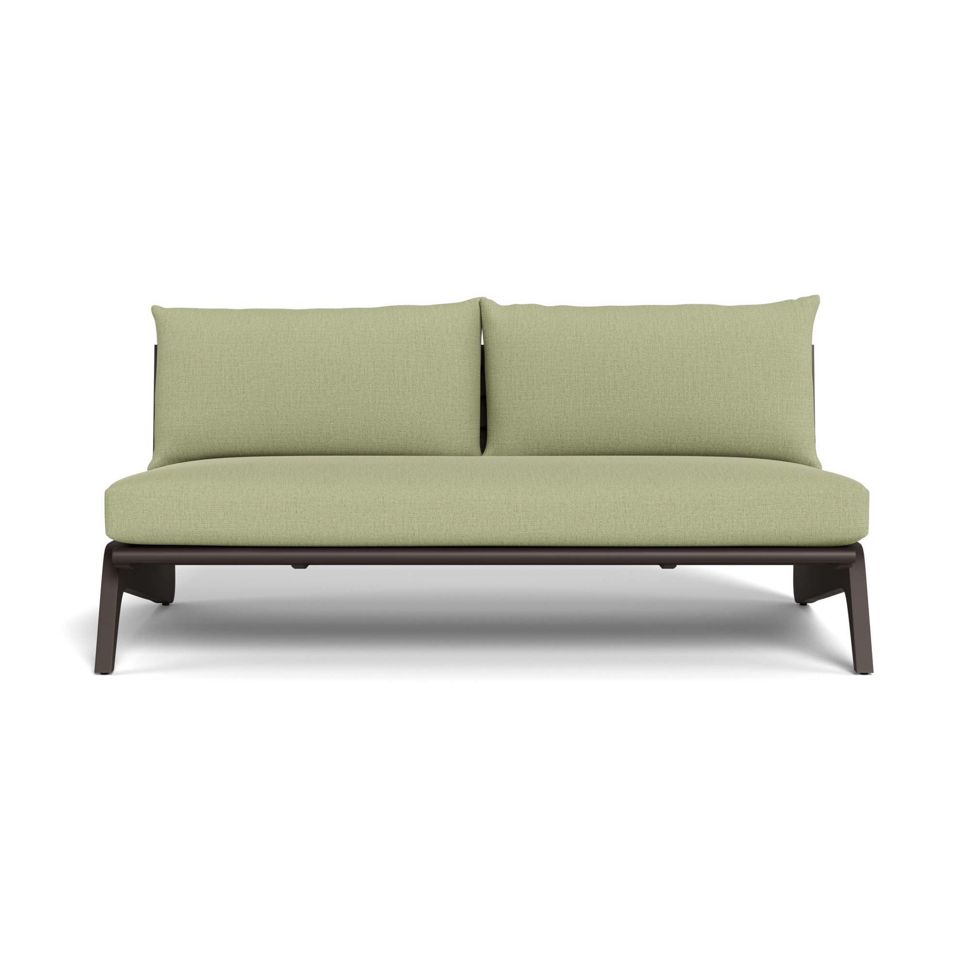 MLB Aluminum 2 Seat Armless Sofa