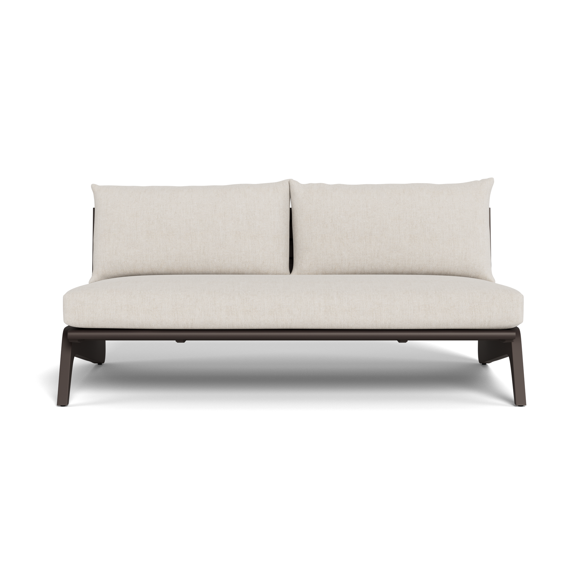MLB Aluminum 2 Seat Armless Sofa