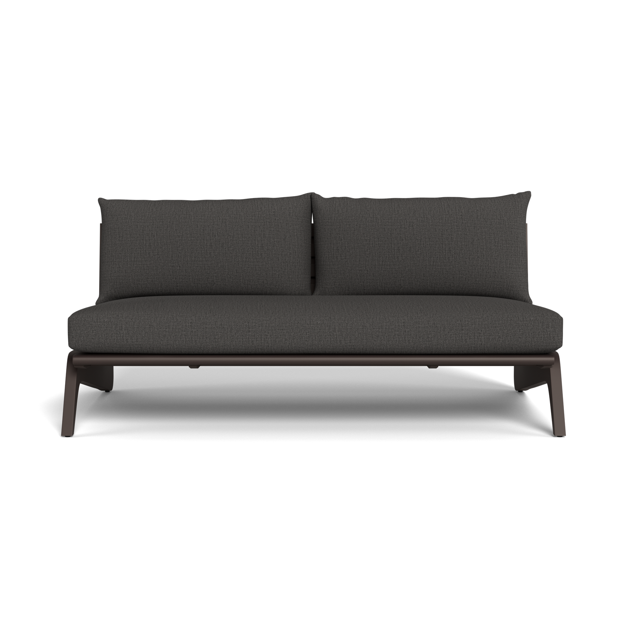 MLB Aluminum 2 Seat Armless Sofa