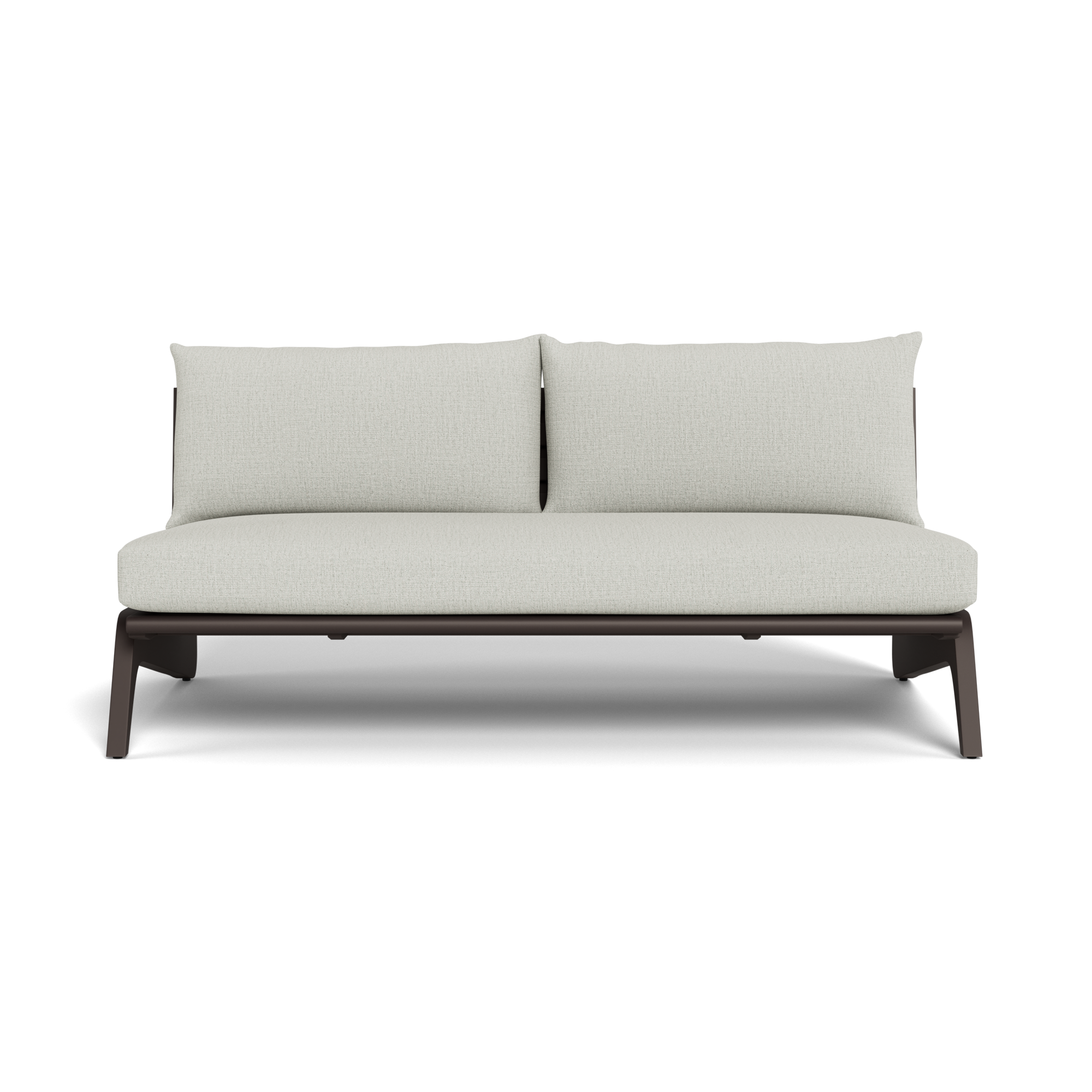 MLB Aluminum 2 Seat Armless Sofa