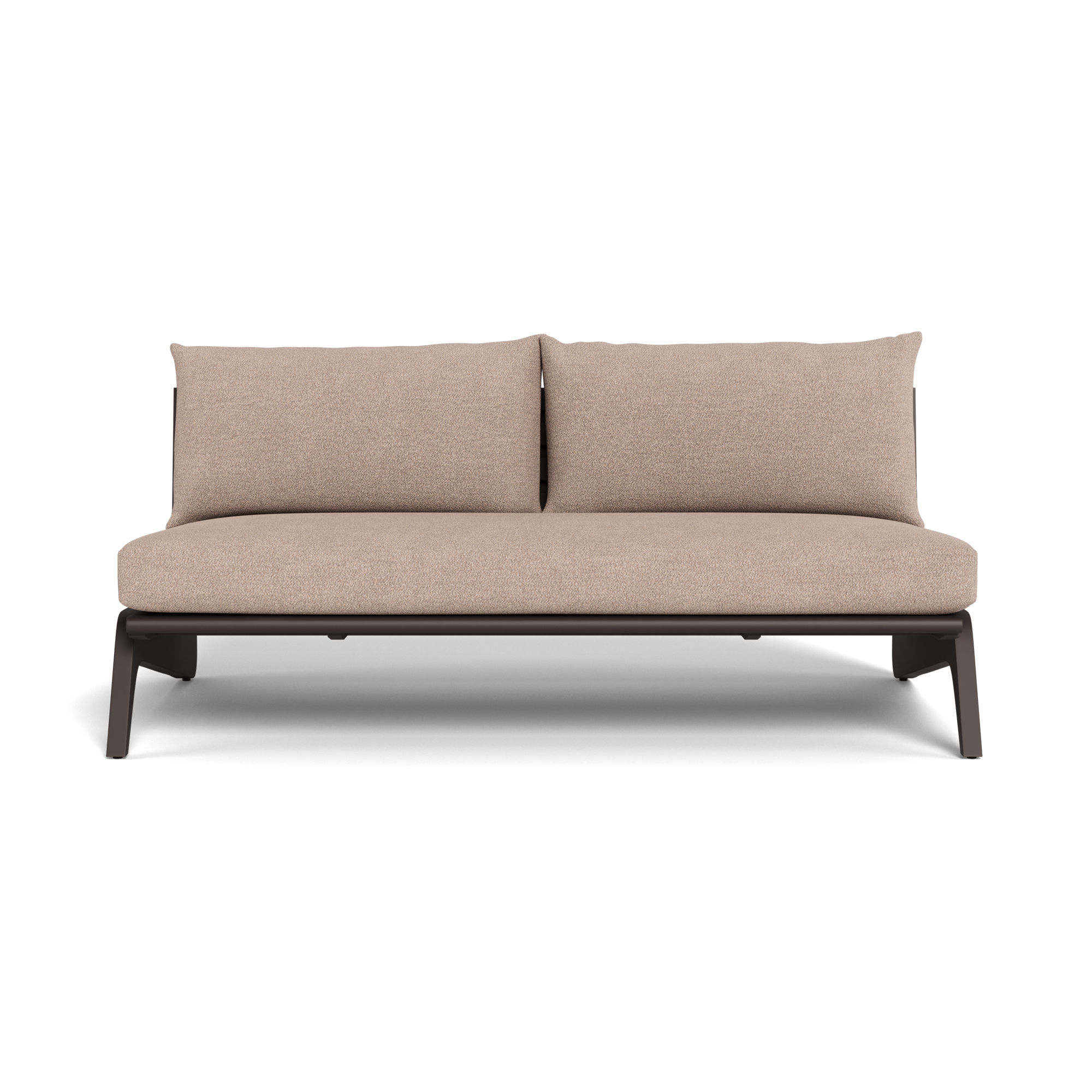 MLB Aluminum 2 Seat Armless Sofa