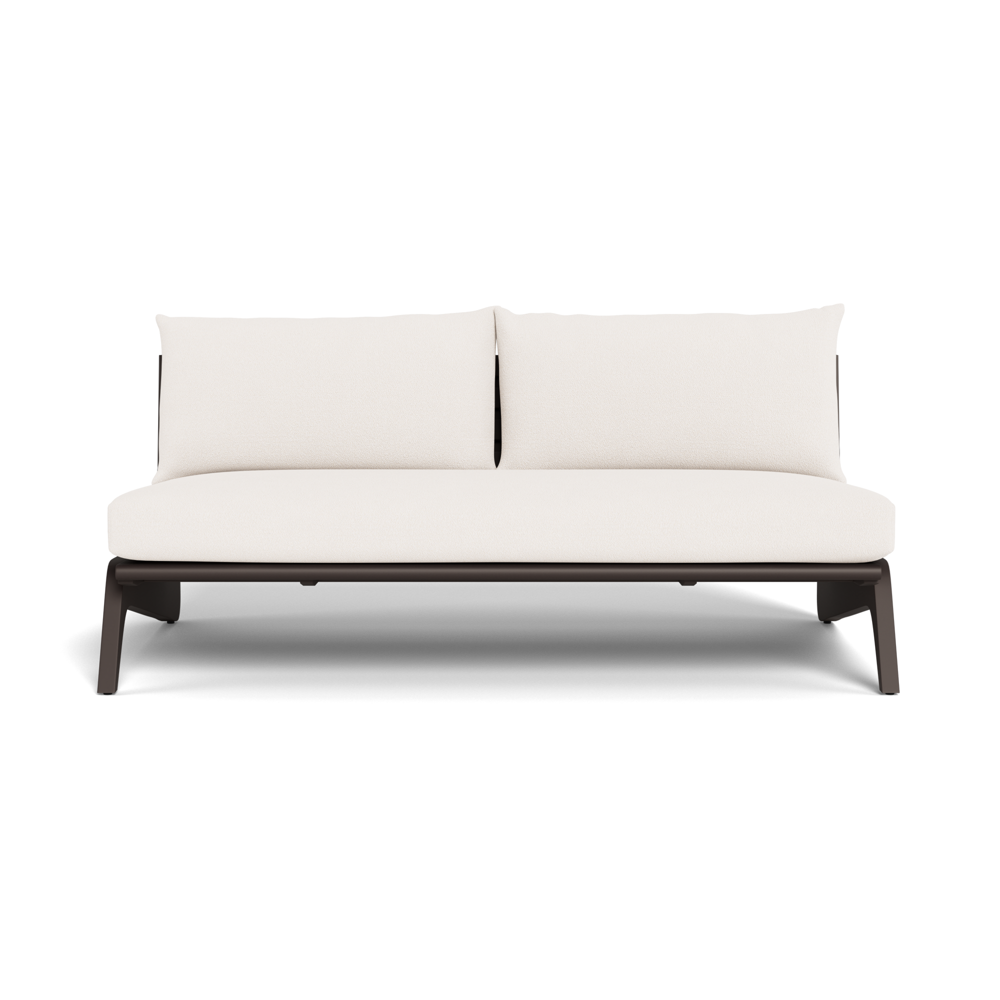 MLB Aluminum 2 Seat Armless Sofa