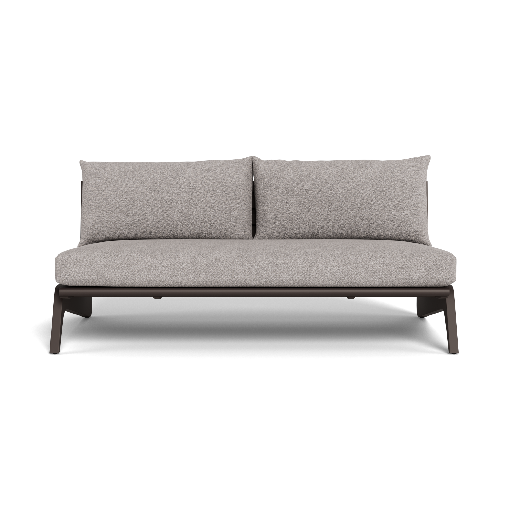 MLB Aluminum 2 Seat Armless Sofa