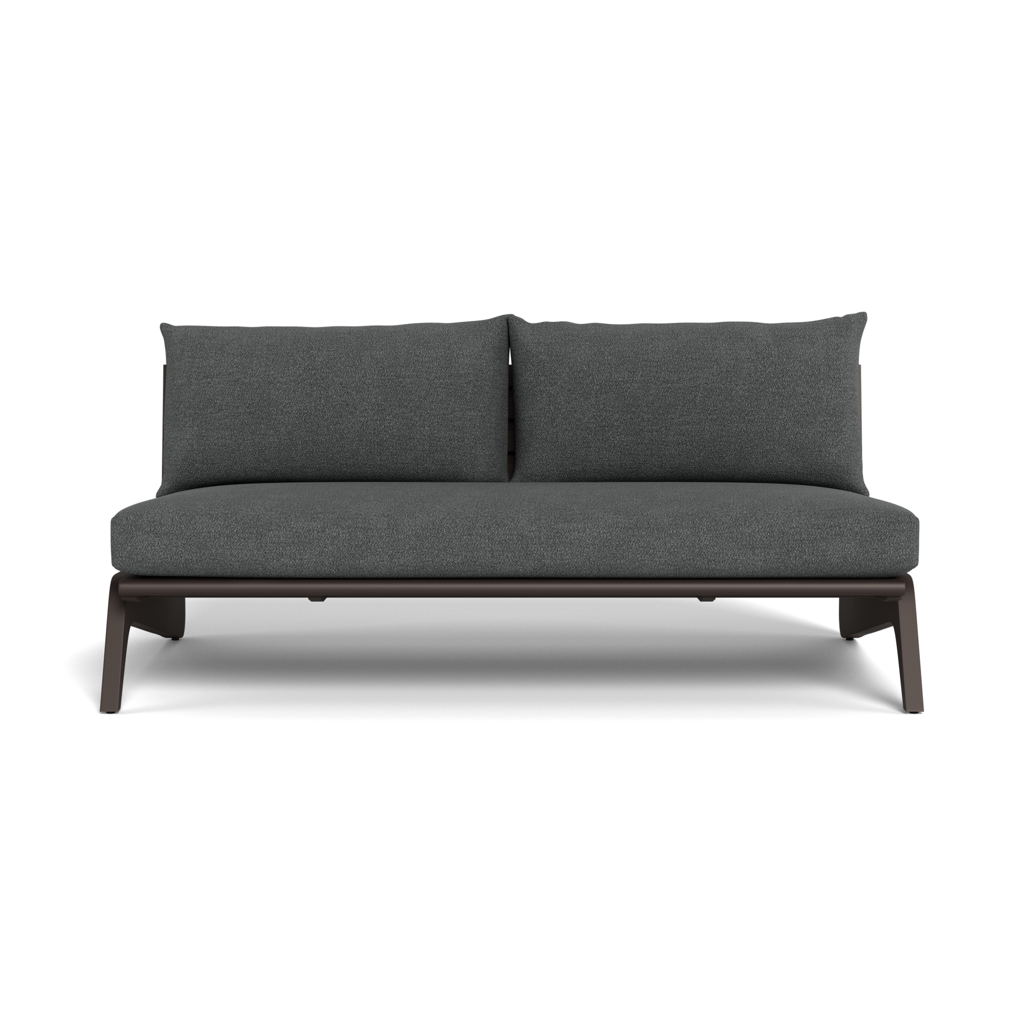 MLB Aluminum 2 Seat Armless Sofa